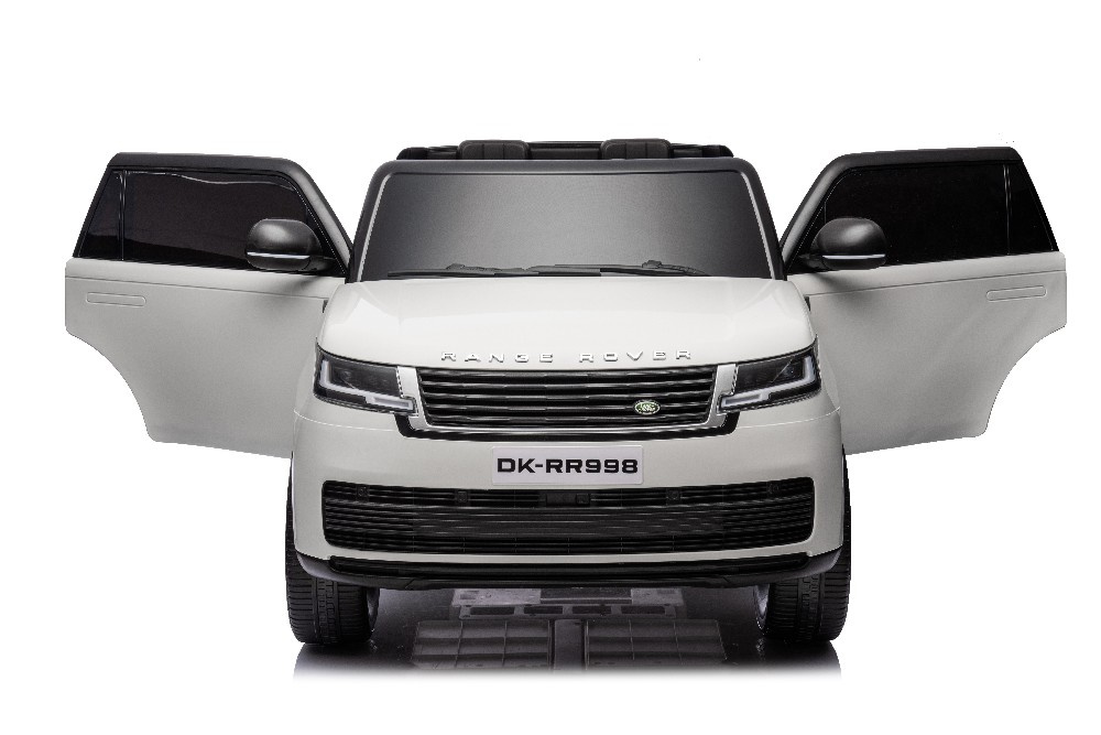 Dvivietis vaikiškas elektromobilis lean cars dk-rr998 range rover, baltas