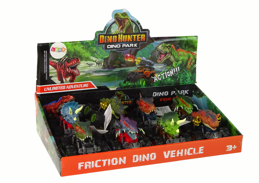 Žaislinis automobilis dinozauras lean toys, 1vnt.