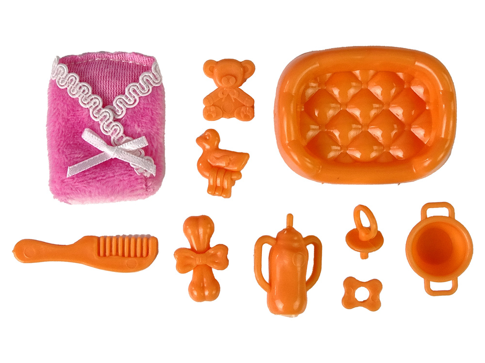 Besilaukianti lėlė su priedais lean toys