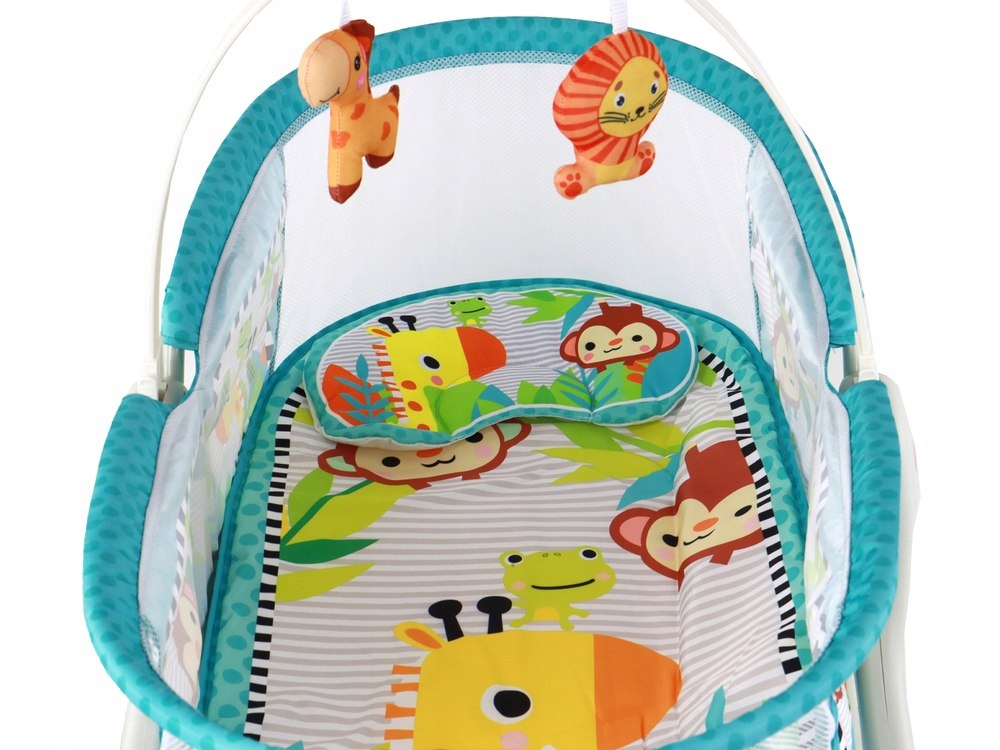 Mėlynas daugiafunkcinis gultukas-sūpynės rocker 2in1 lean toys