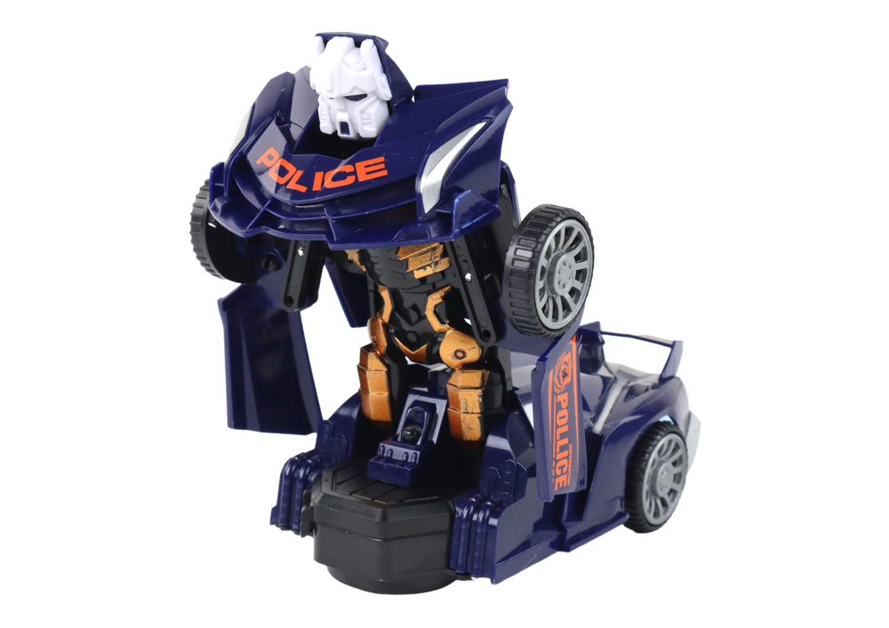 Automobilis - robotas 2in1 lean toys, mėlynas