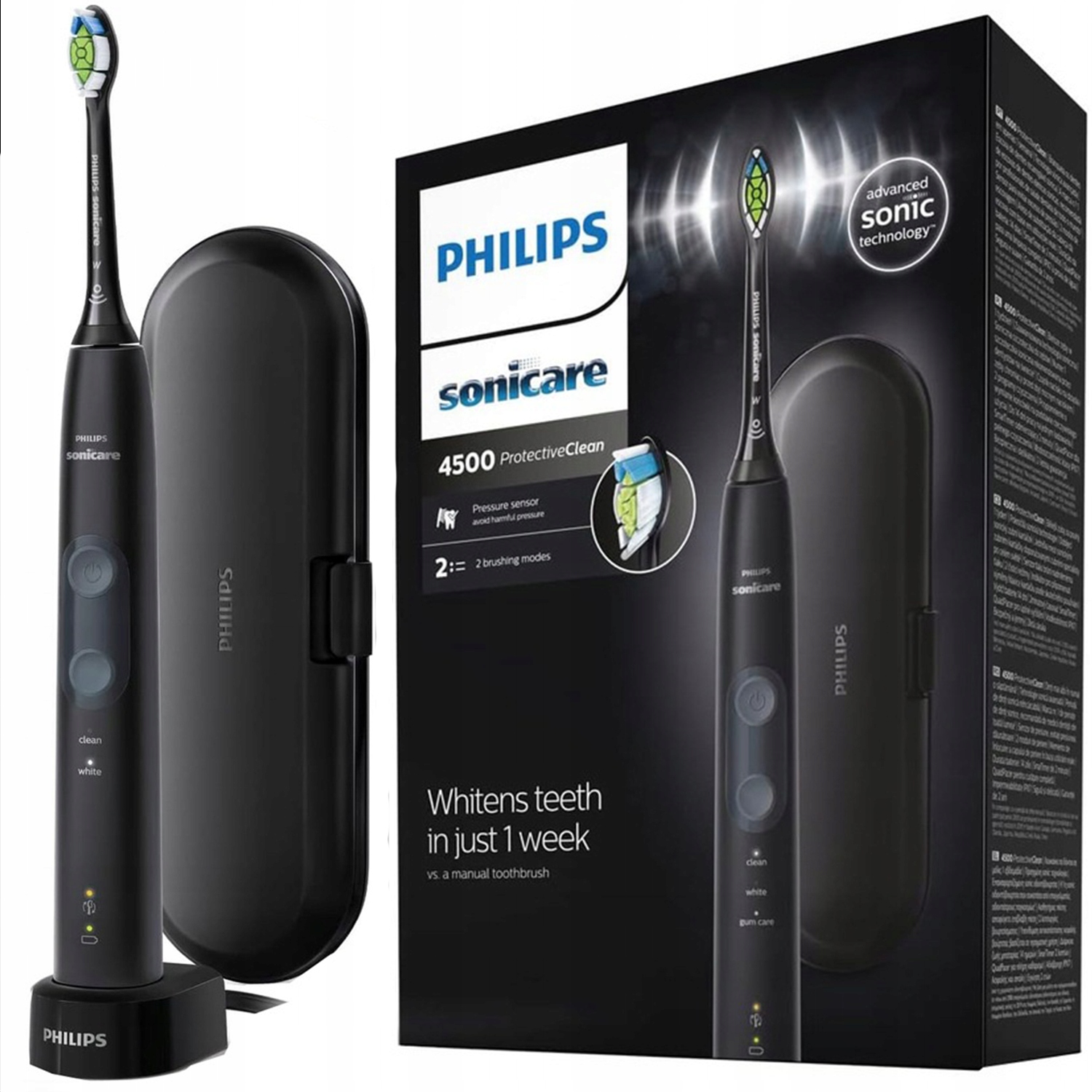 Philips hx6830/53 sonic dantų šepetėlis + dėklas + priedai