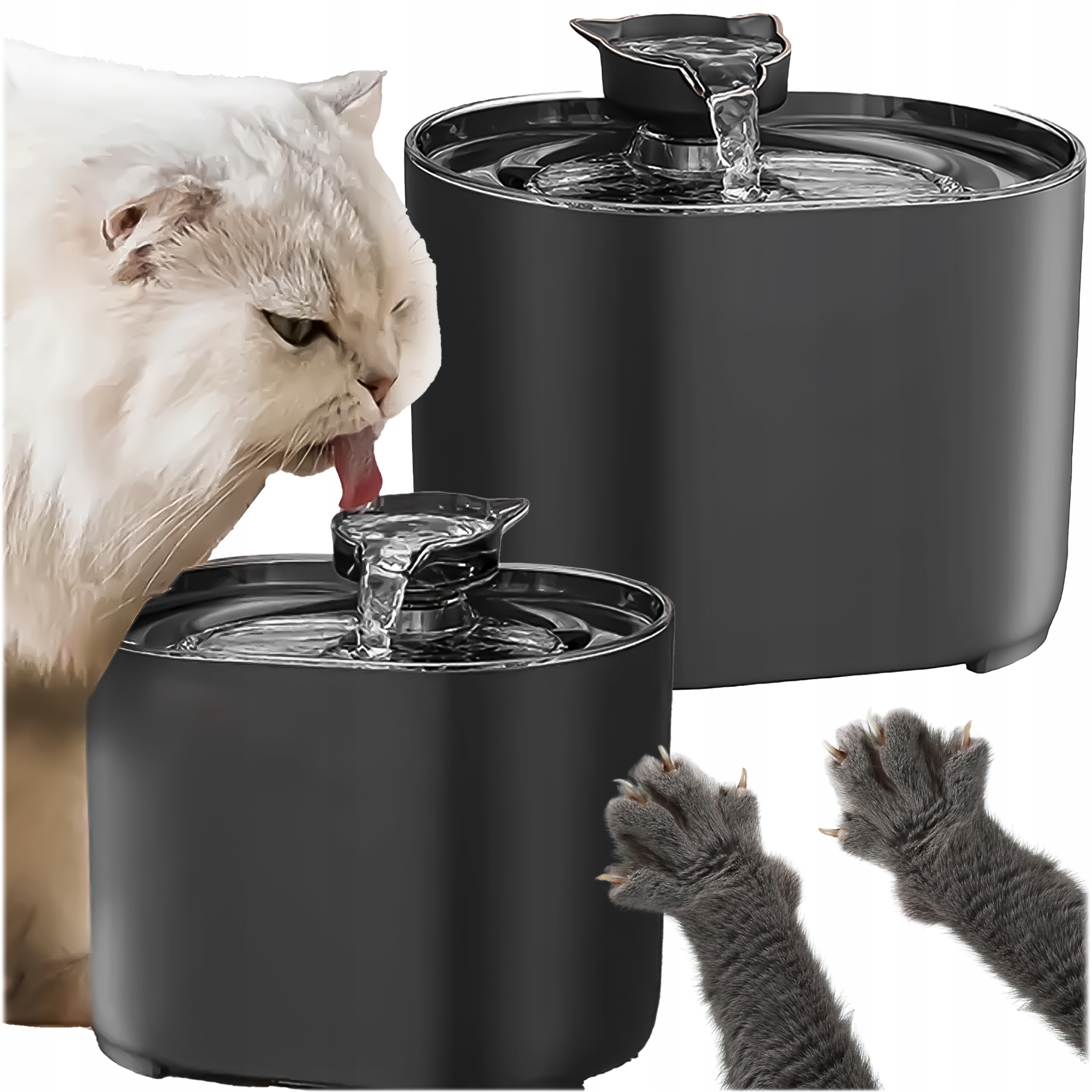 Automatinis vandens dubenėlis Omimar, 2,2L, juodas