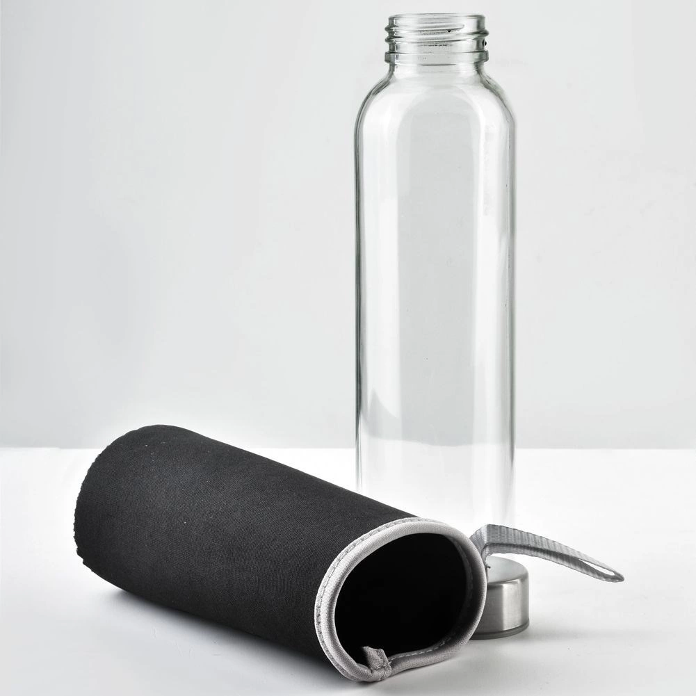 Stiklinis butelis su neopreno dėklu 490 ml 1