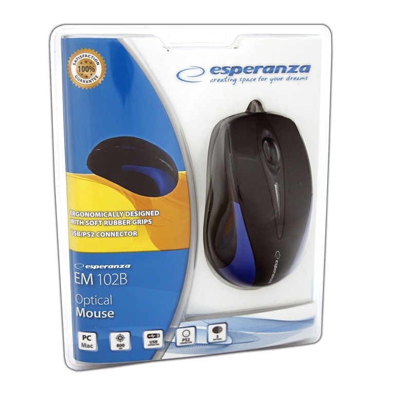 Optinė pelė esperanza e5905784767048, juoda