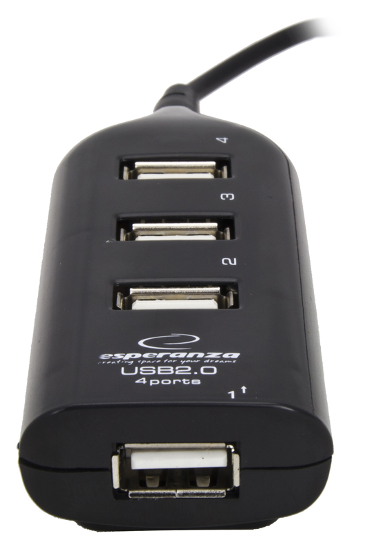 Šakotuvas esperanza 4 jungtys ea116 usb2.0