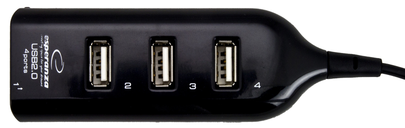 Šakotuvas esperanza 4 jungtys ea116 usb2.0