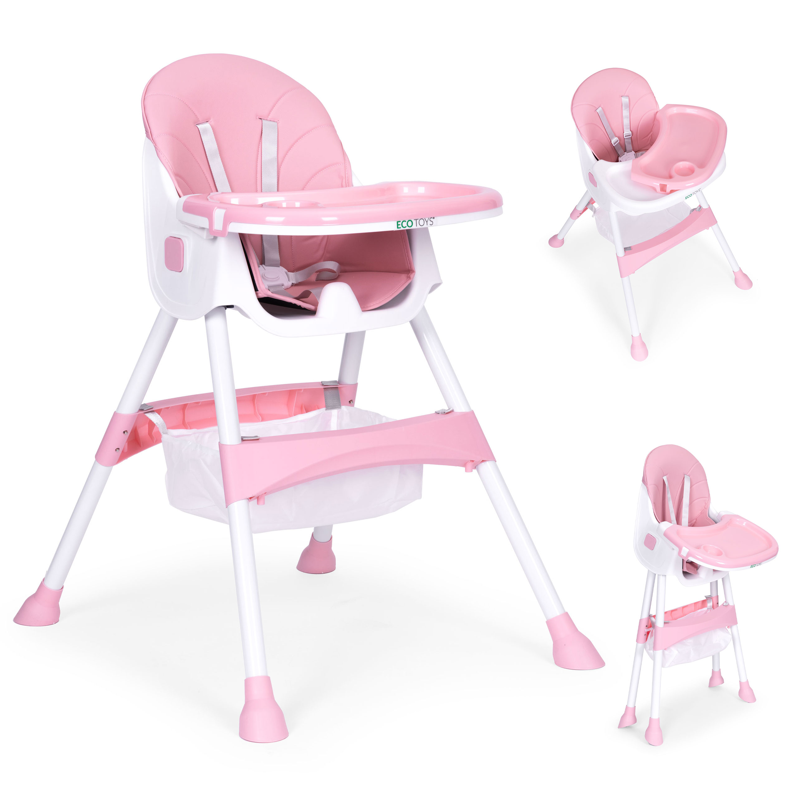 Maitinimo kėdutė, rožinė, ecotoys