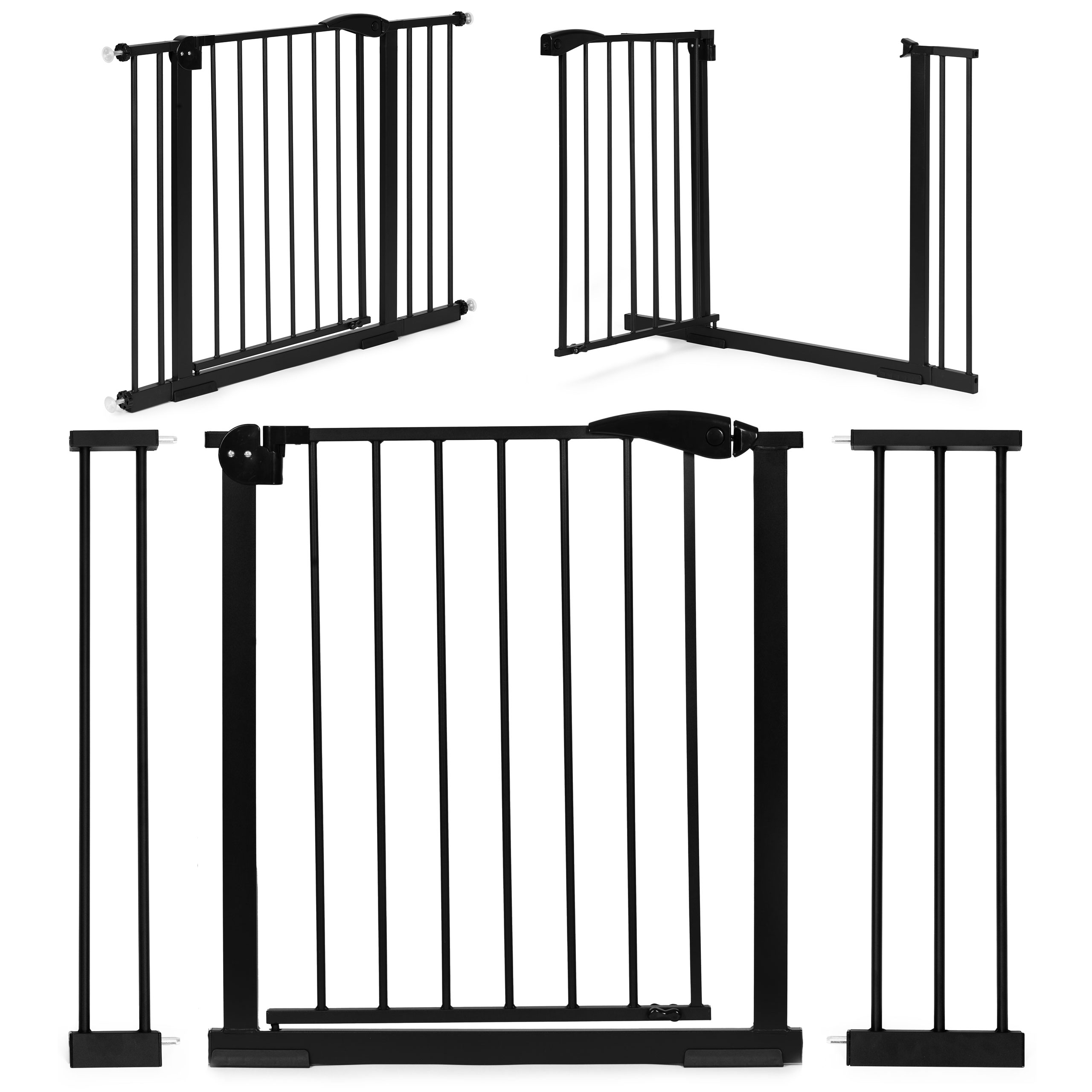 Apsauginė tvorelė, 74-105 cm, laiptams, durims, juoda, ECOTOYS