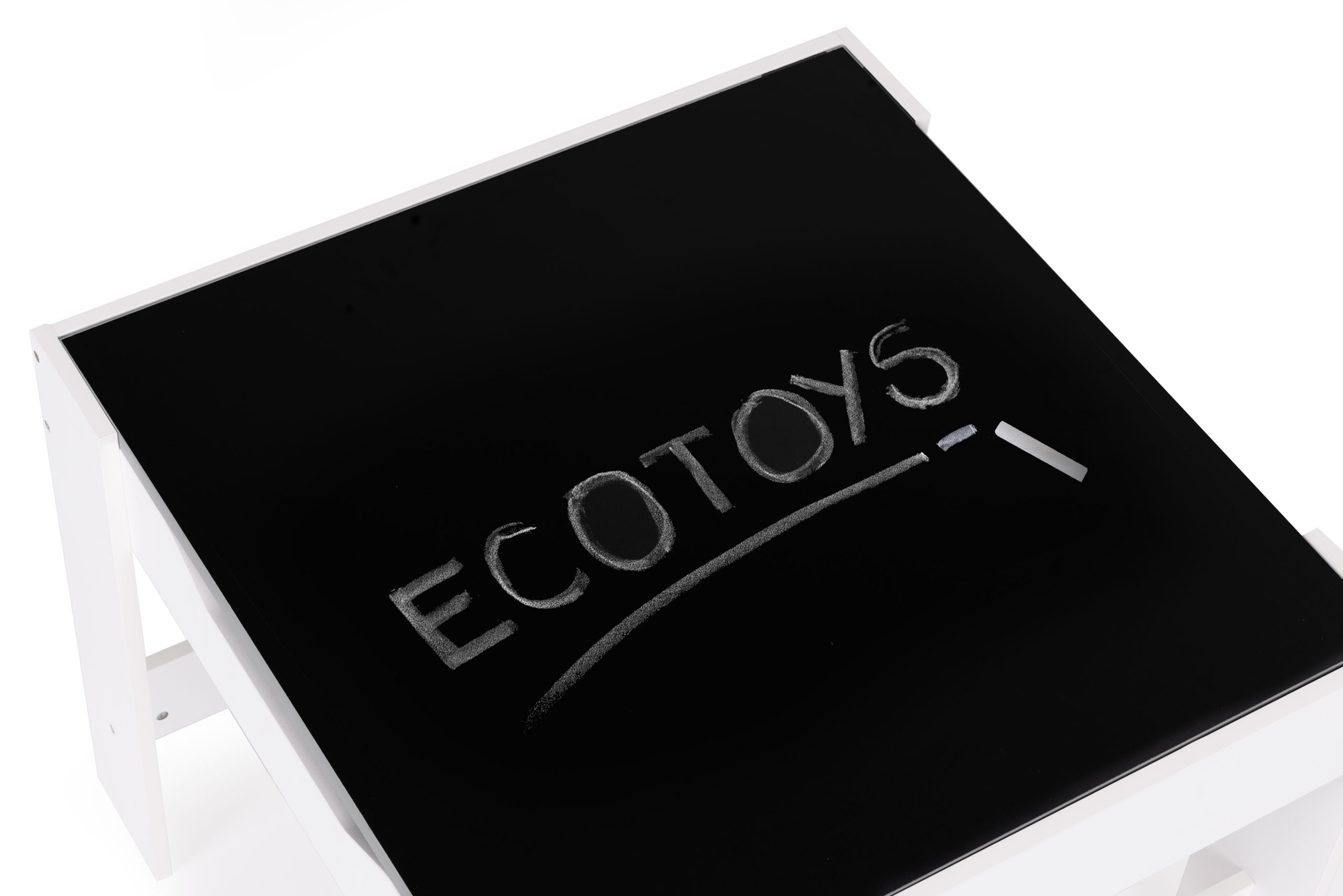 Vaikiškų baldų komplektas: stalas + 2 kėdės, ecotoys kreidinė lenta