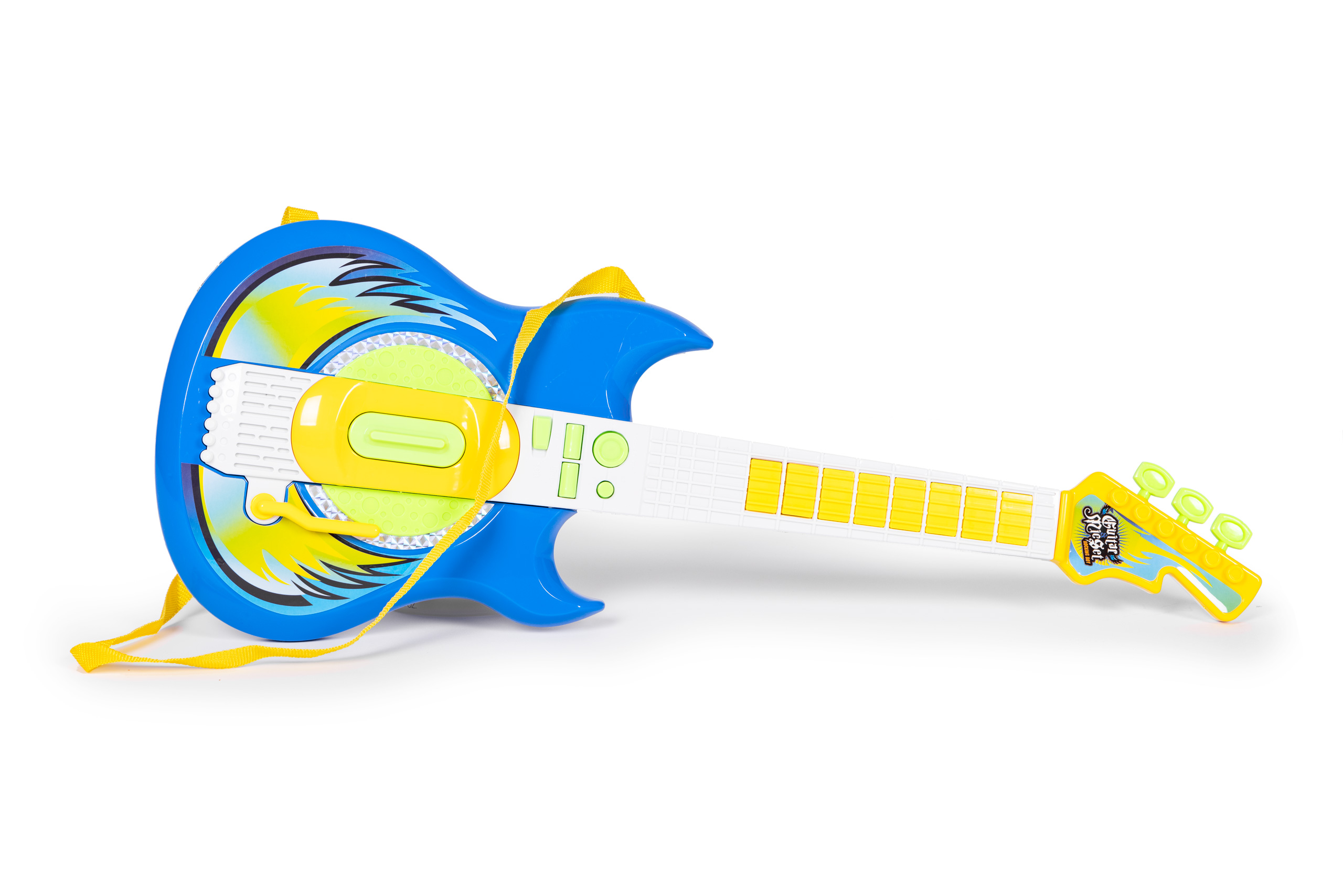 Elektrinė gitara ir mikrofonas su standu