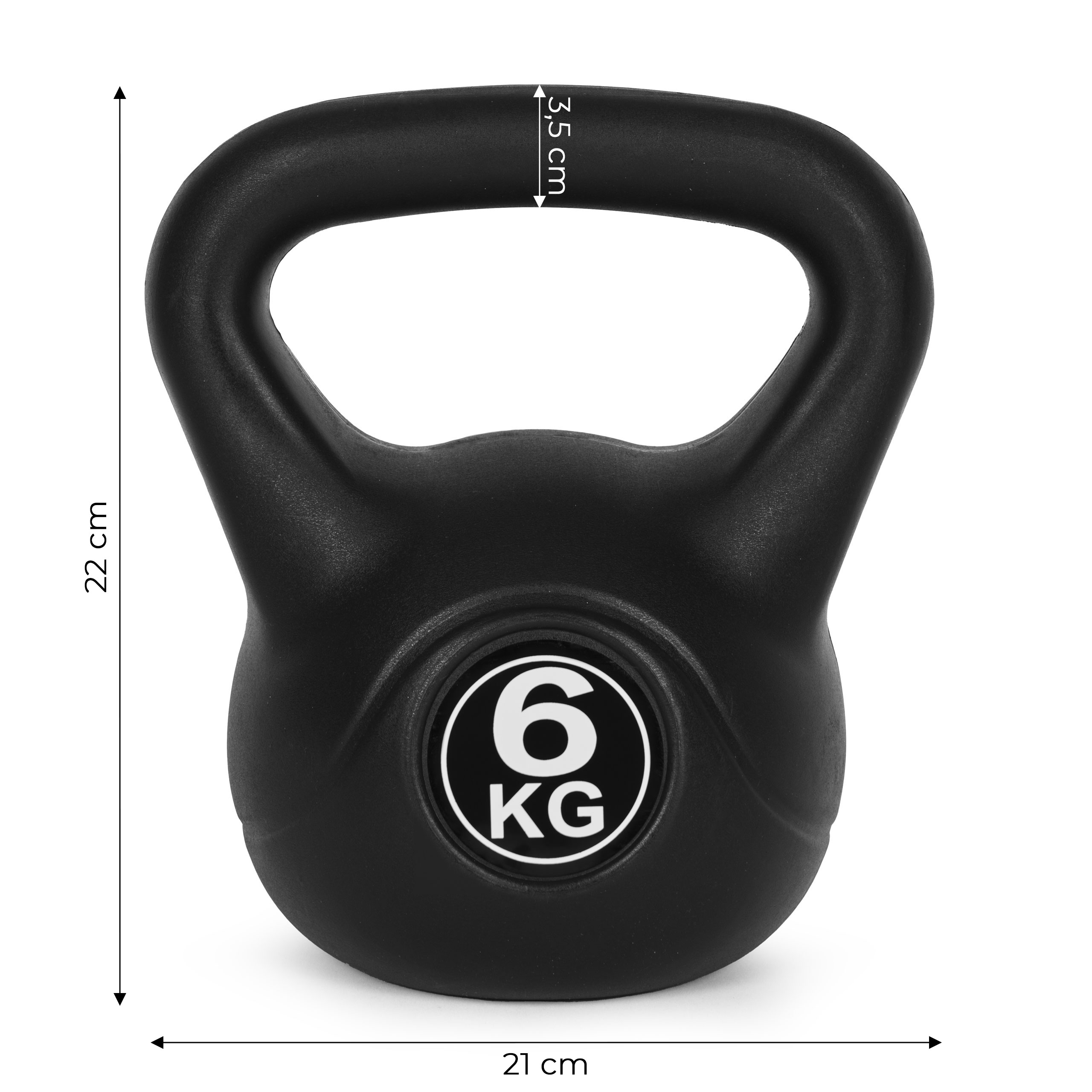 Kettlebell 6 kg, treniruoklis, hantelis, svarmuo, ModernHome