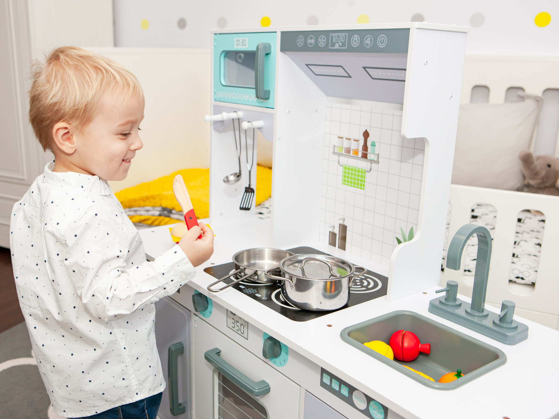 ECOTOYS Medinė virtuvėlė