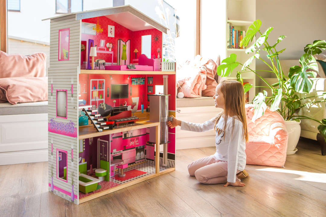 Medinis lėlių namelis ecotoys raspberry