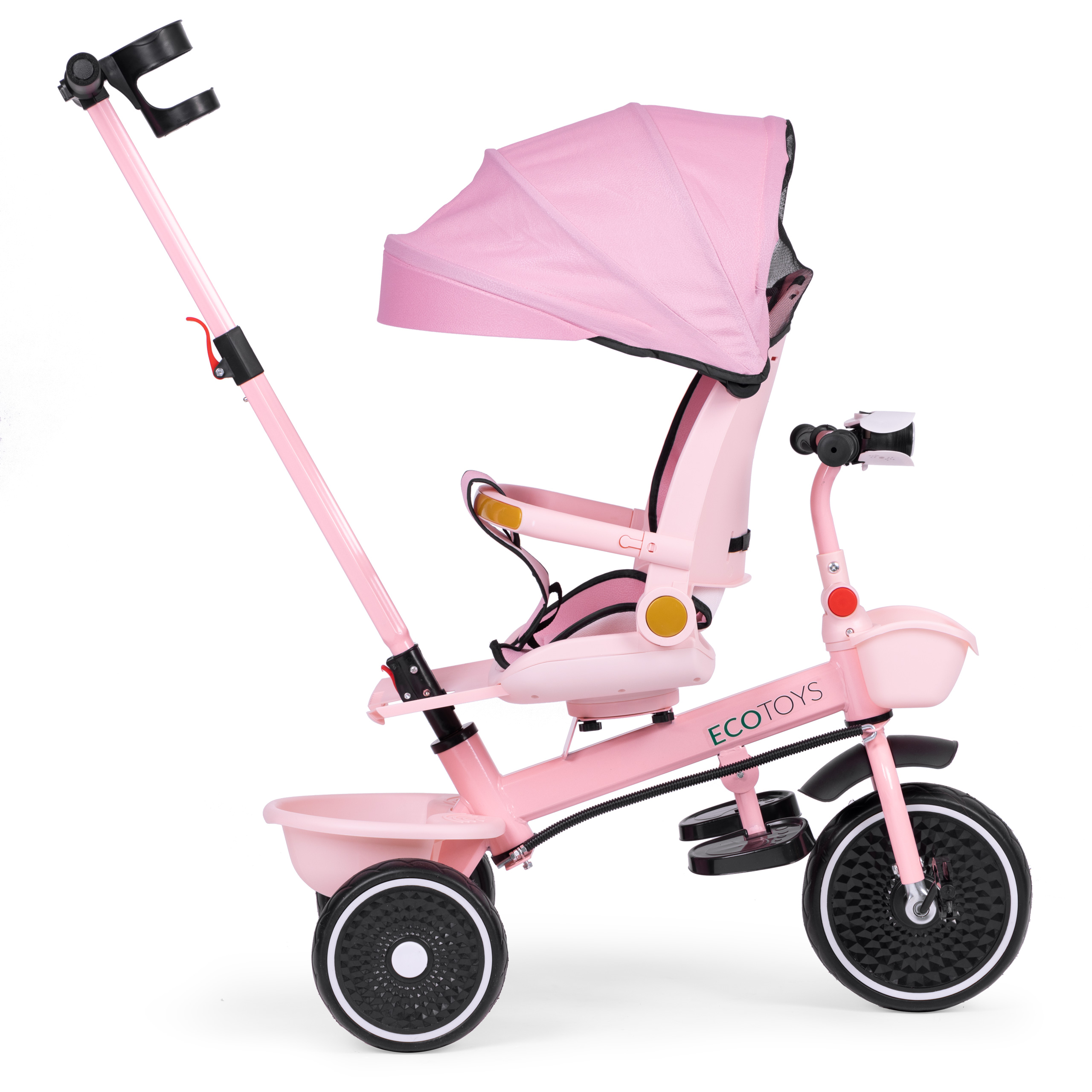2-in-1 triratukas, rožinis, ecotoys