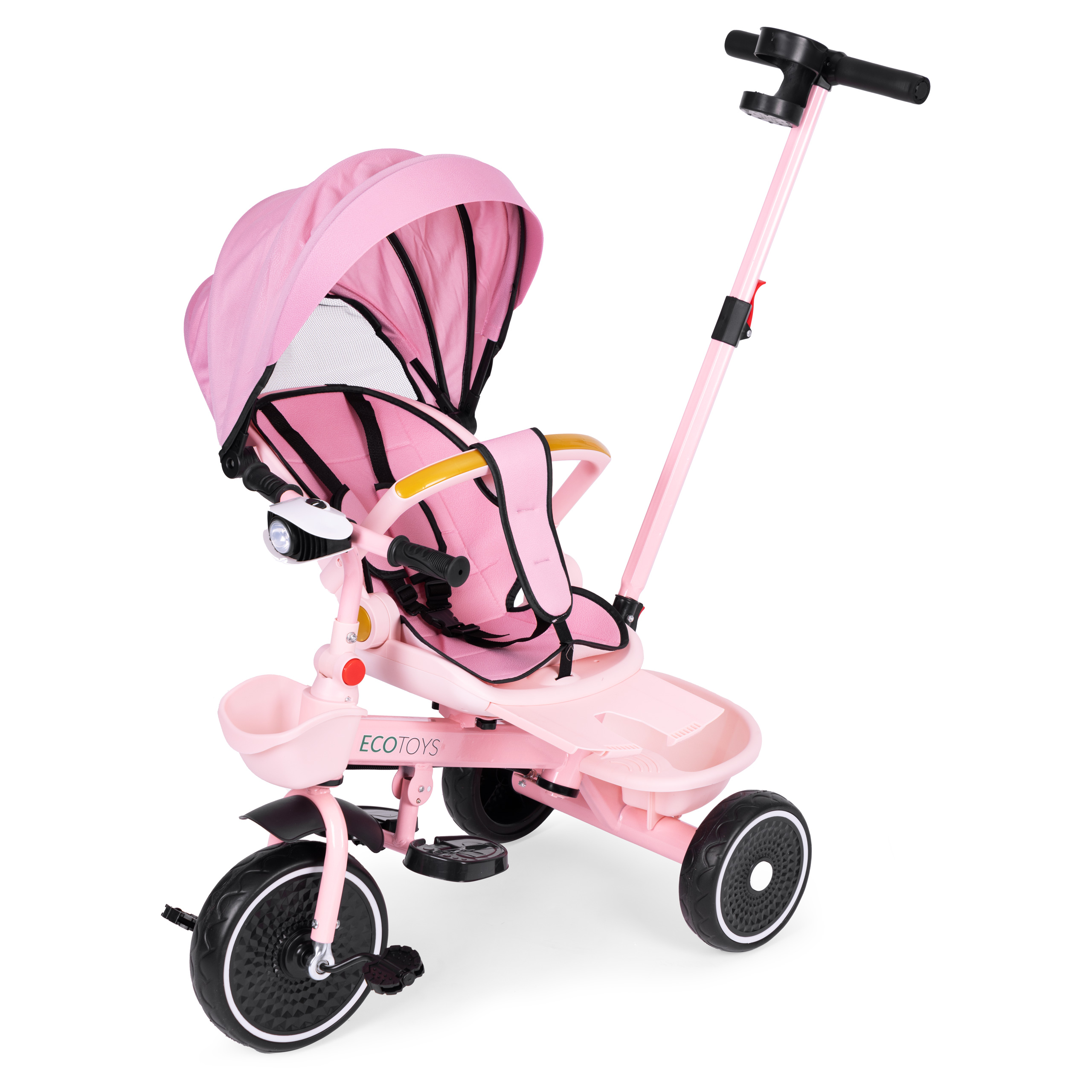 2-in-1 triratukas, rožinis, ecotoys