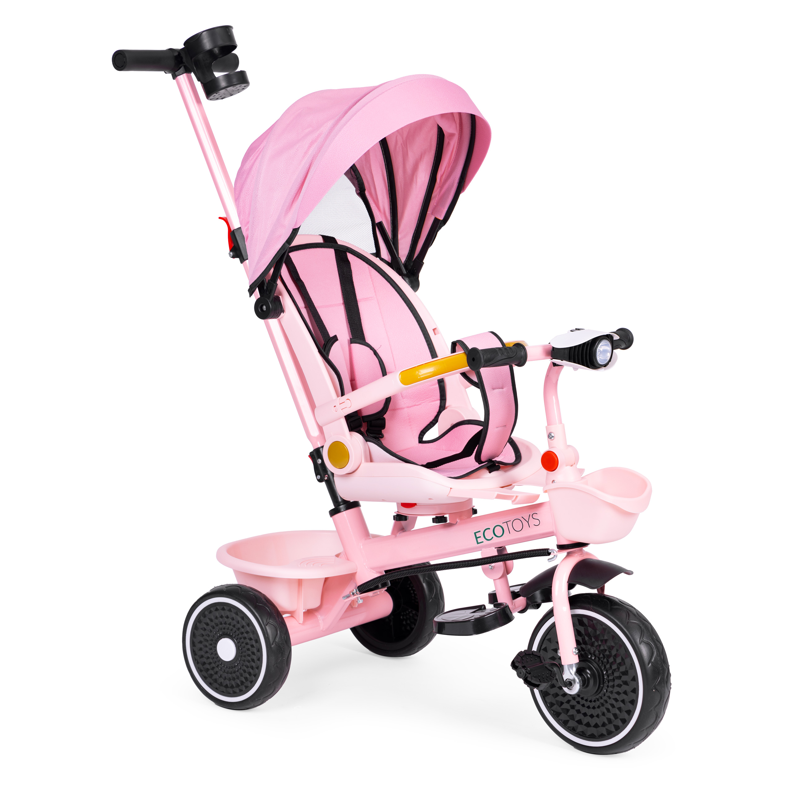 2-in-1 triratukas, rožinis, ecotoys