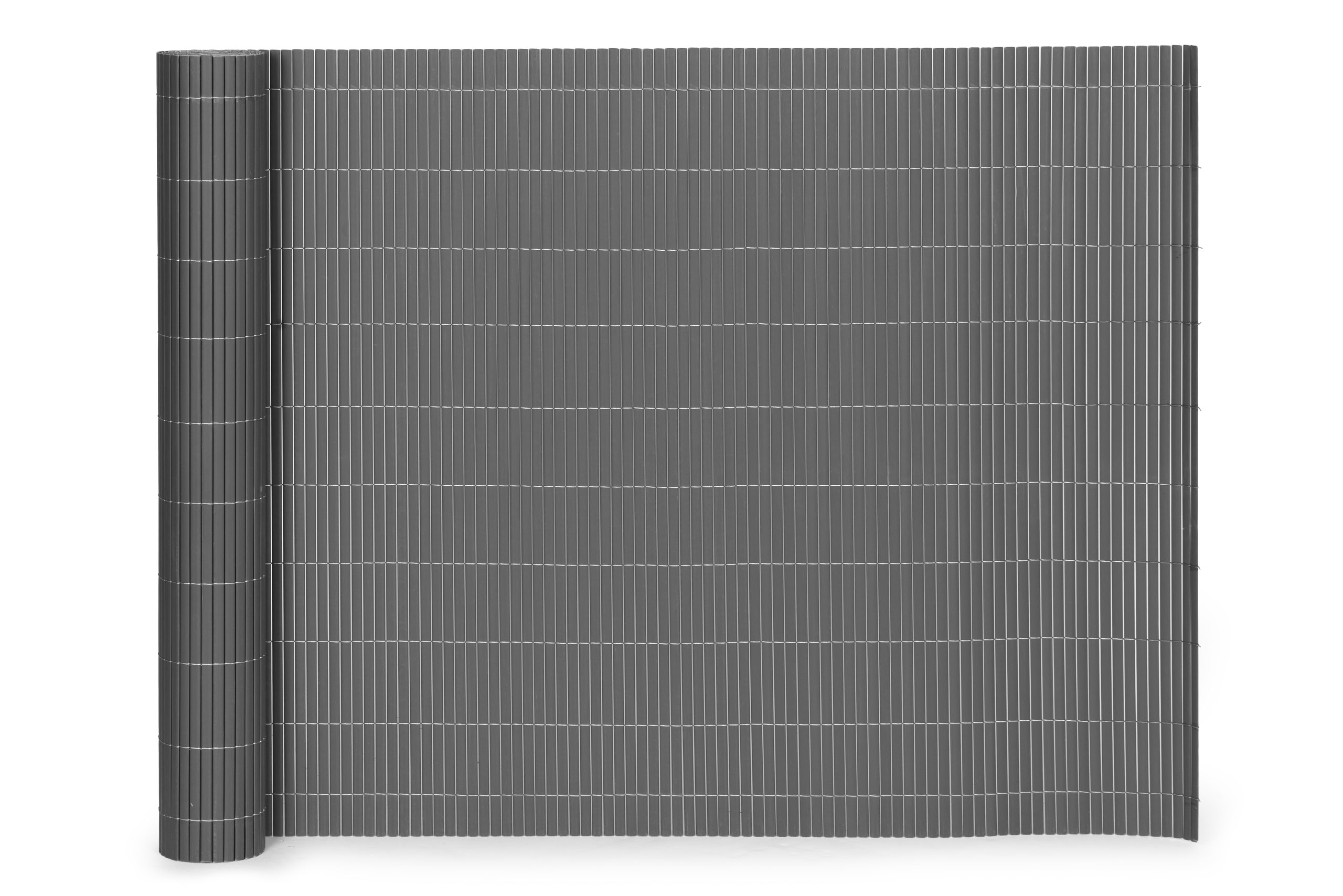 Dvipusė bambukinė danga 100x500 cm balkonui, terasai ir tvorai antracito spalvos