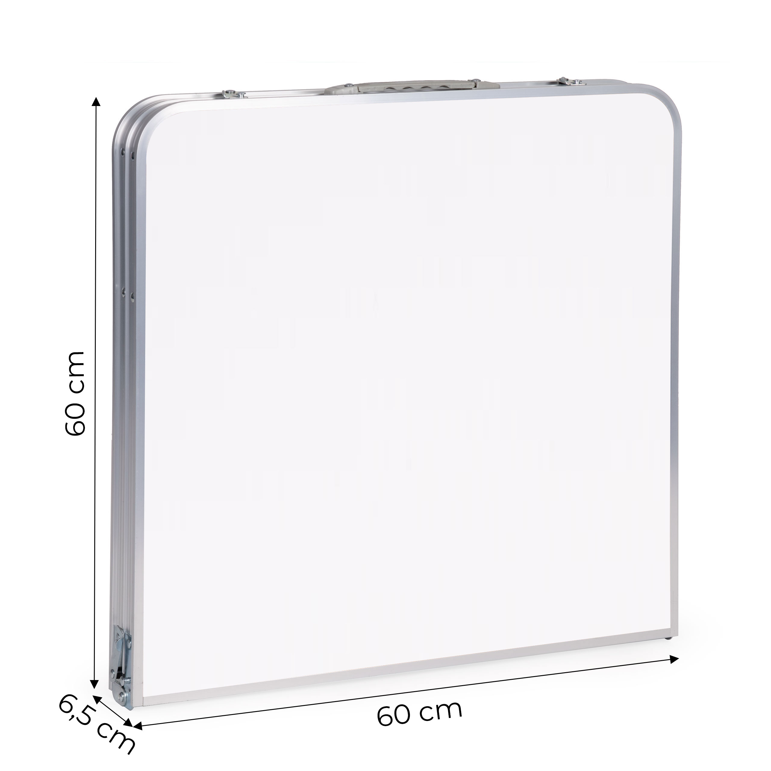Tourist table foldable camping table white top 120 x 60 cm