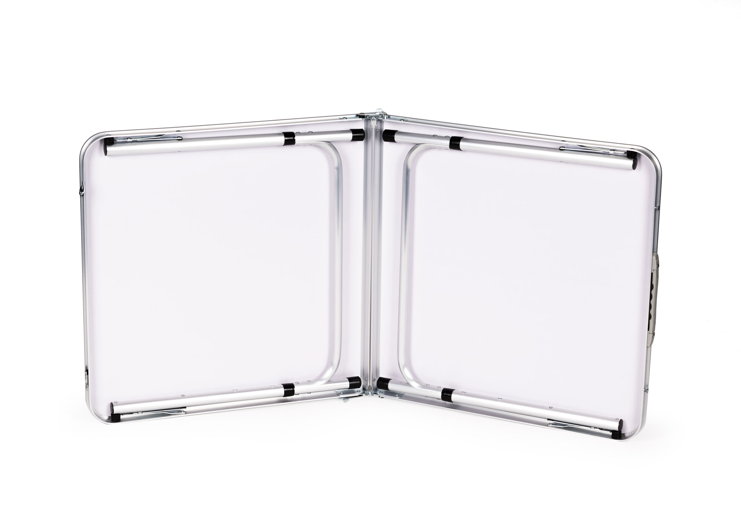 Tourist table foldable camping table white top 120 x 60 cm