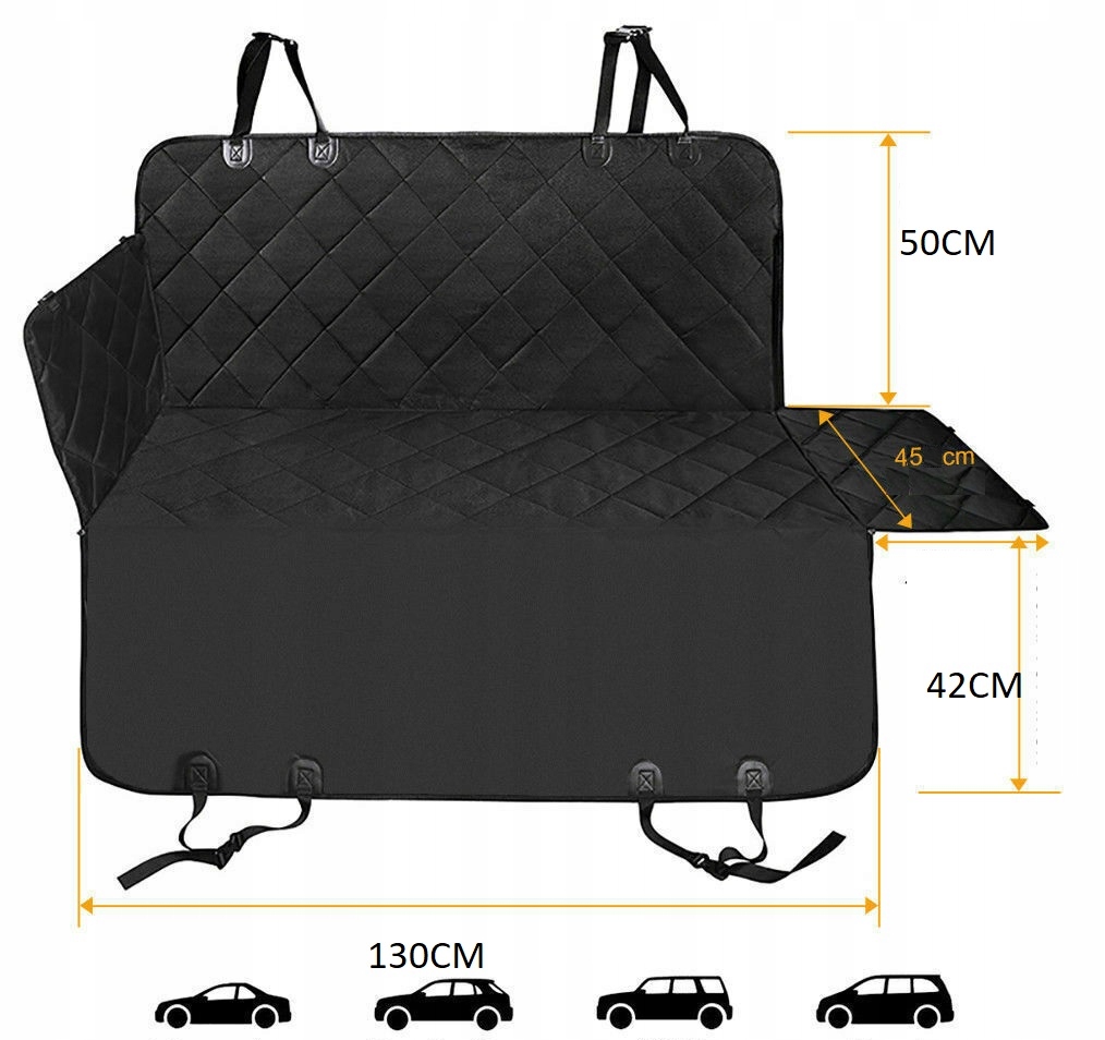 Apsauginis automobilio kilimėlis  xl/xxl juodas  42 cm x 130 cm
