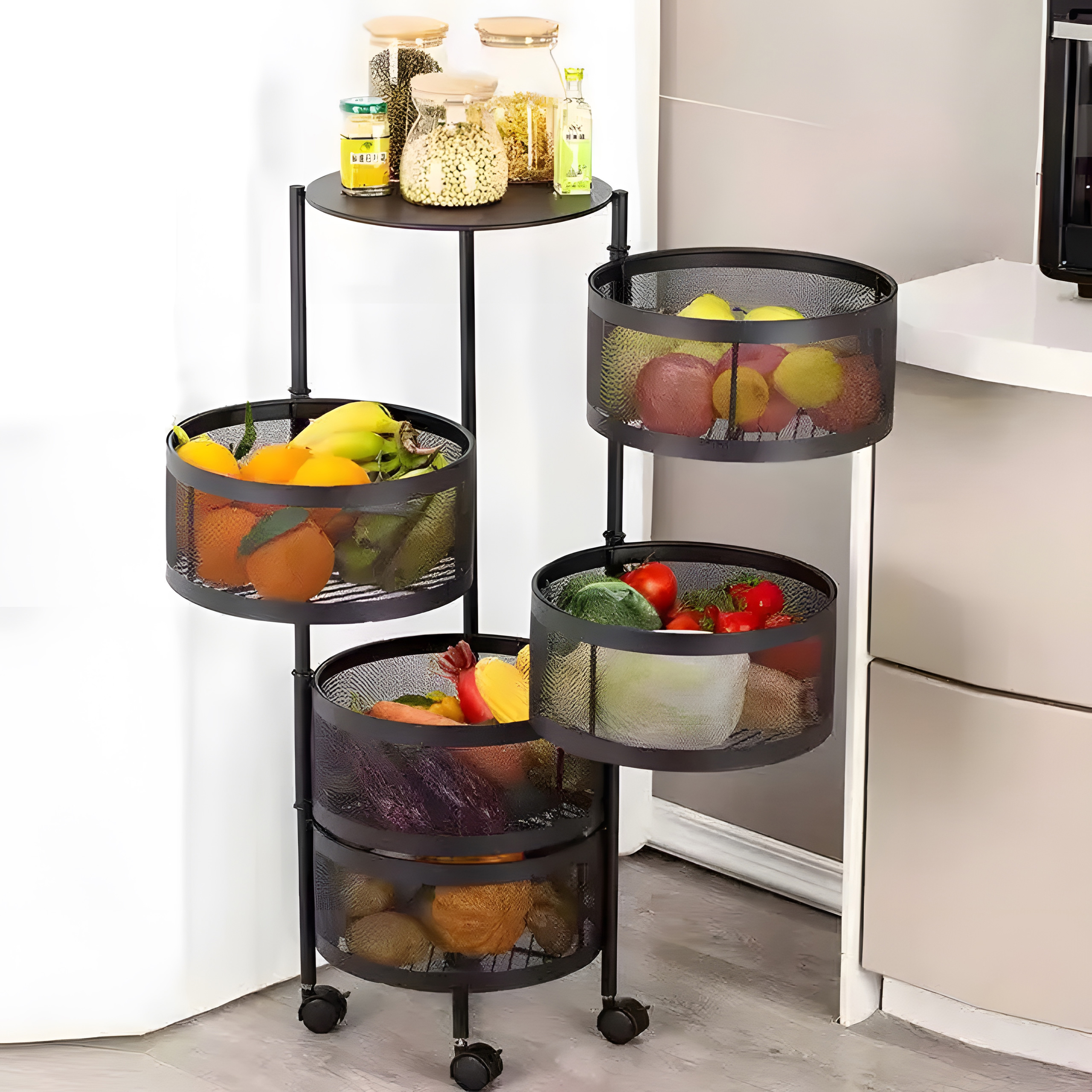 Metalinė lentyna su sukamu mechanizmu, 5 pakopos, modernhome