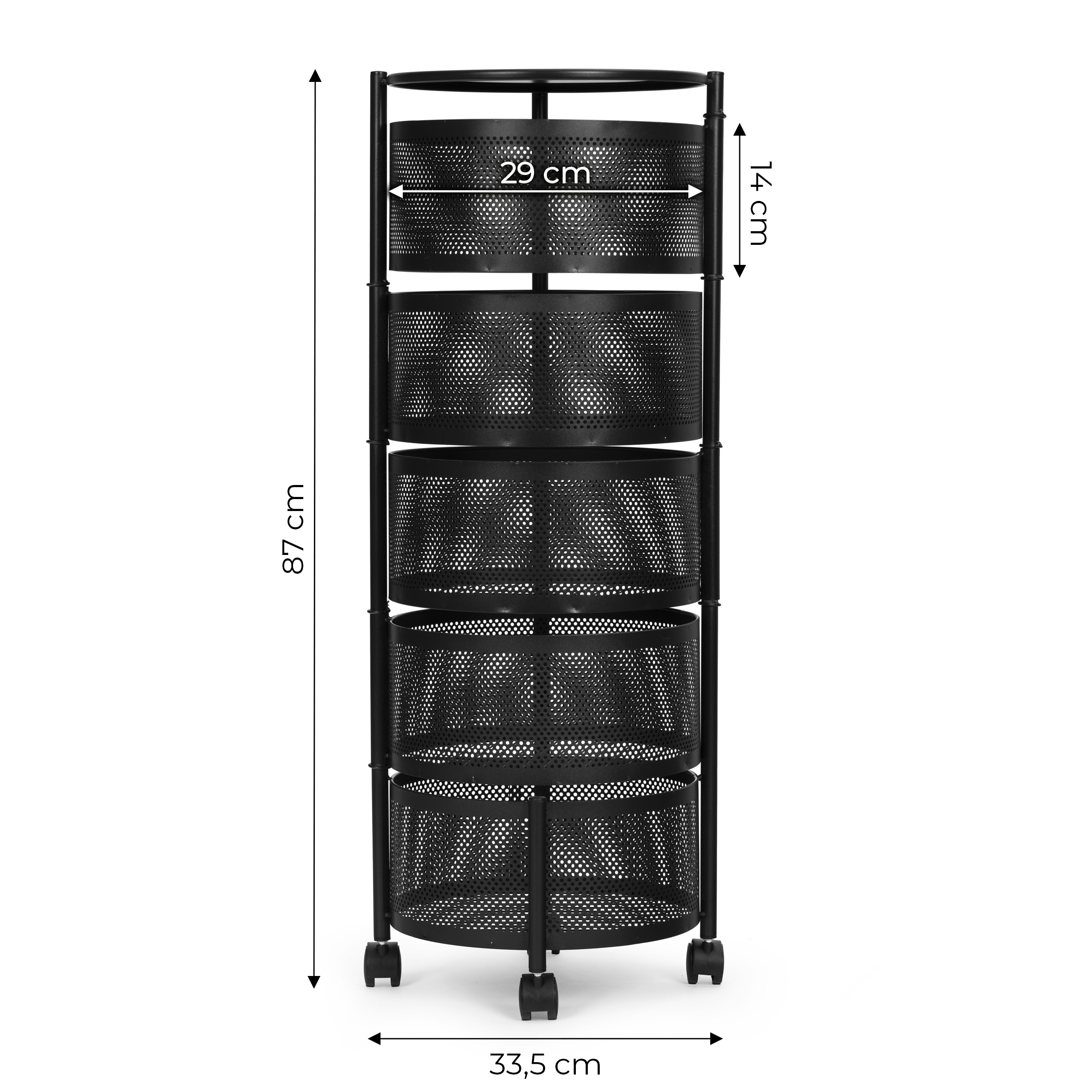 Metalinė lentyna su sukamu mechanizmu, 5 pakopos, modernhome
