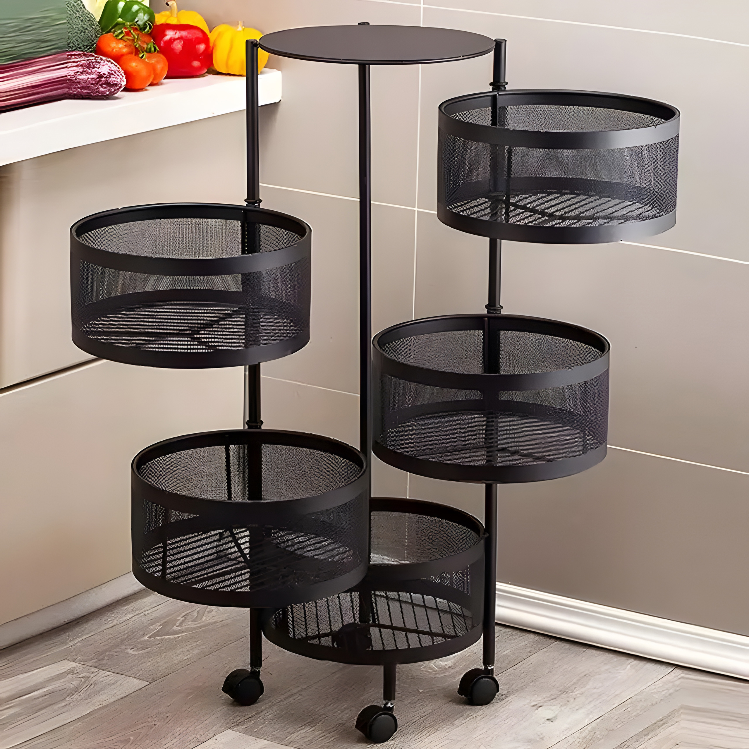 Metalinė lentyna su sukamu mechanizmu, 5 pakopos, modernhome