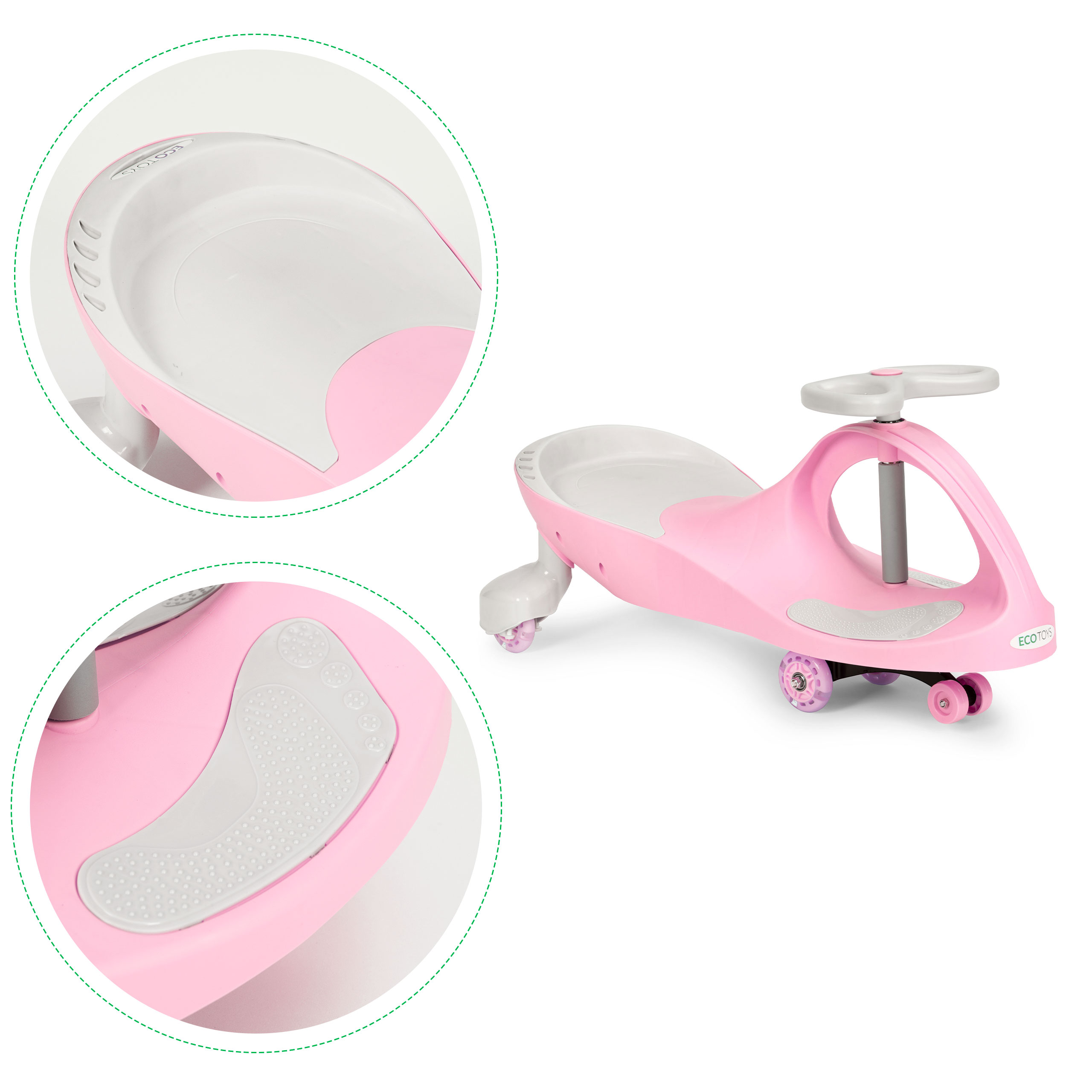 Ecotoys vaikiška važiuoklė su led ratukais