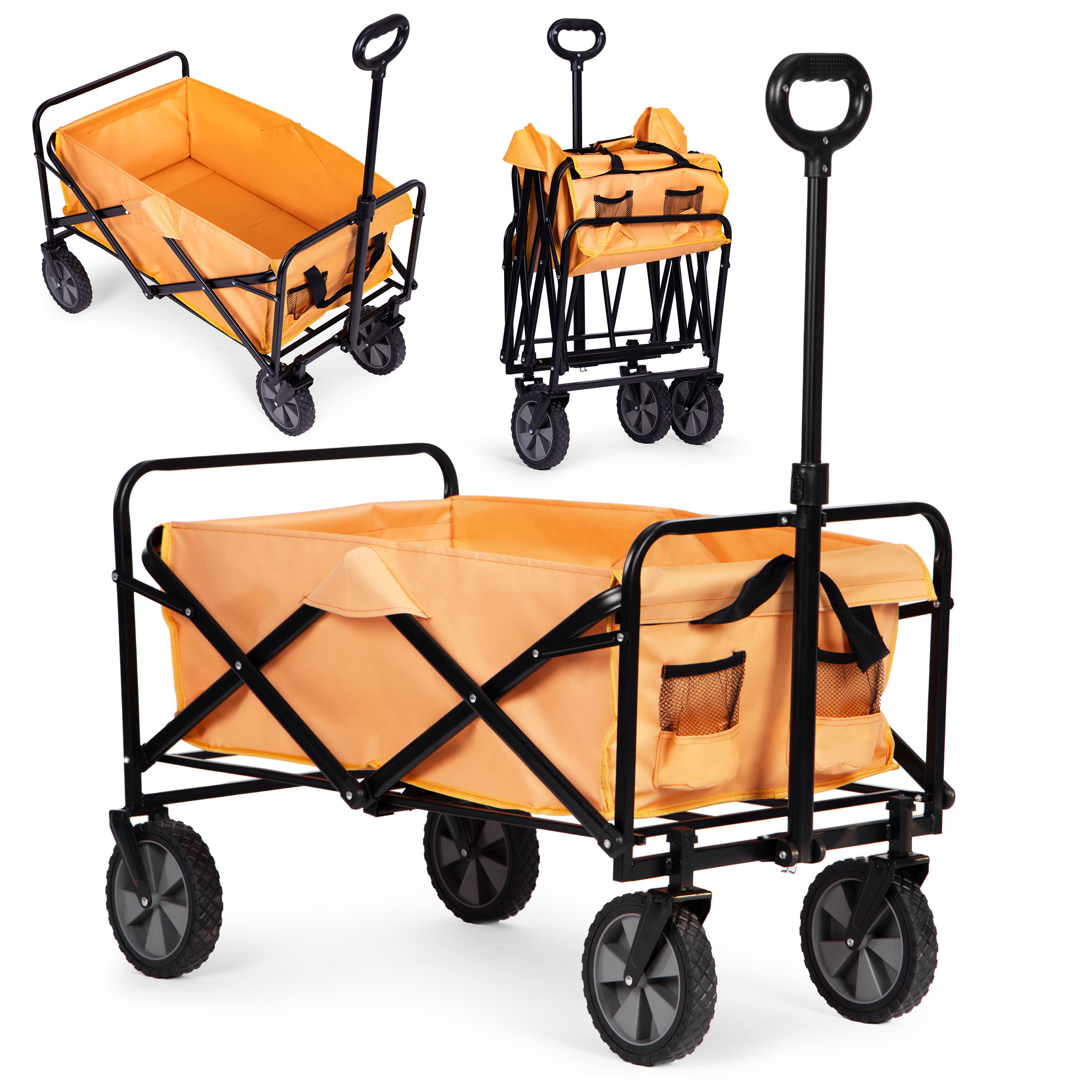 SULANKSTOMAS TRANSPORTAVIMO VEŽIMĖLIS, oranžinis, 47x105 cm, MultiGarden