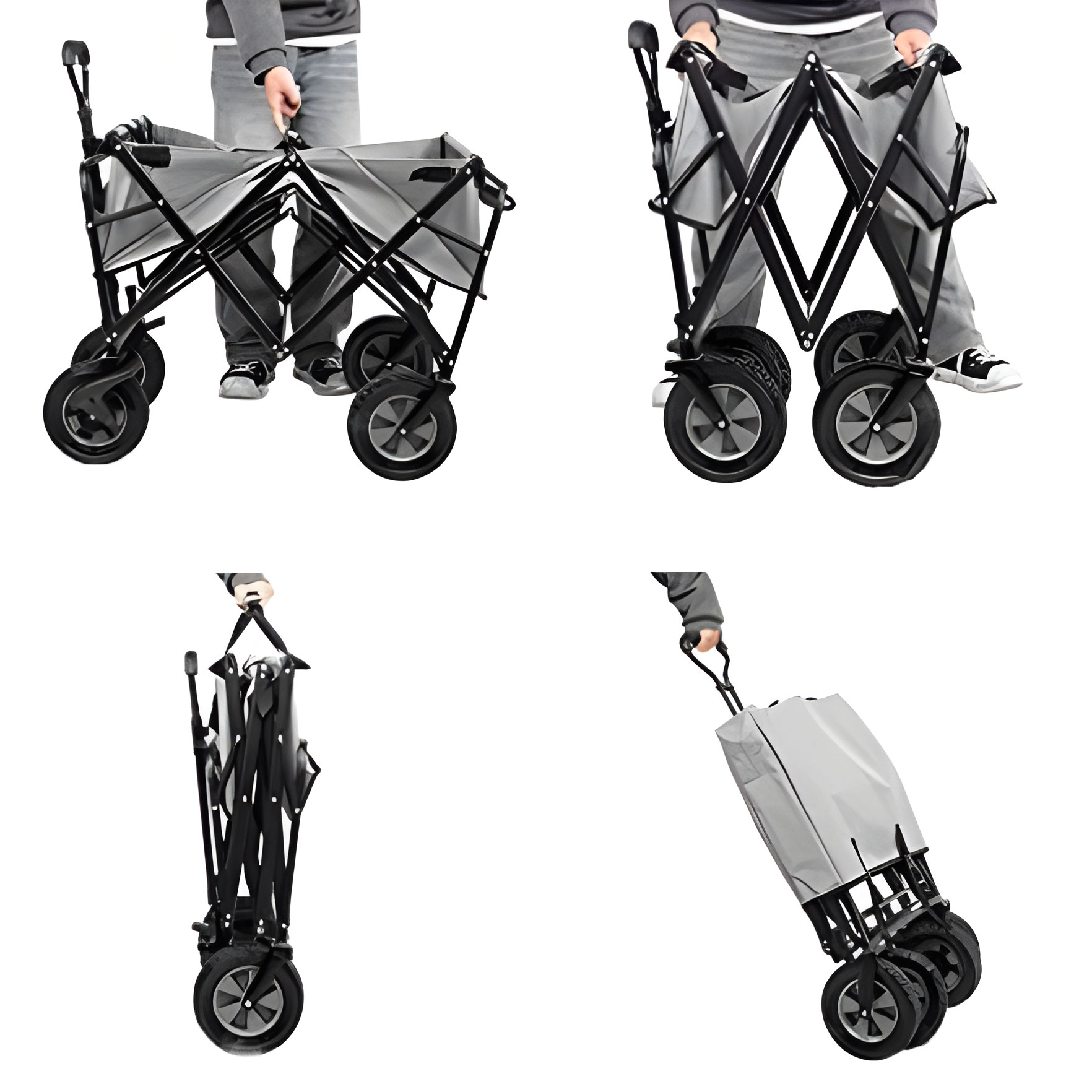 SULANKSTOMAS TRANSPORTAVIMO VEŽIMĖLIS, oranžinis, 47x105 cm, MultiGarden