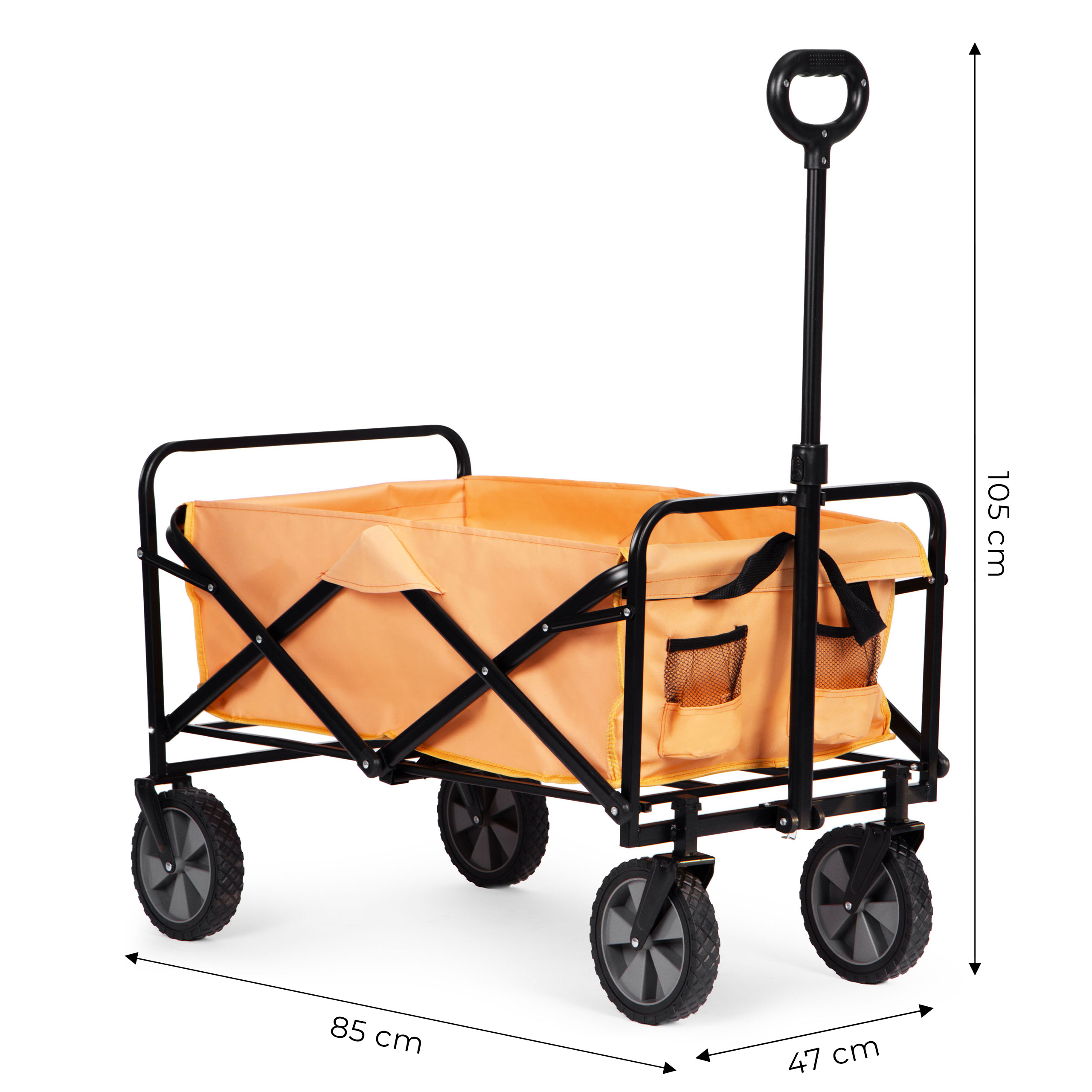 SULANKSTOMAS TRANSPORTAVIMO VEŽIMĖLIS, oranžinis, 47x105 cm, MultiGarden