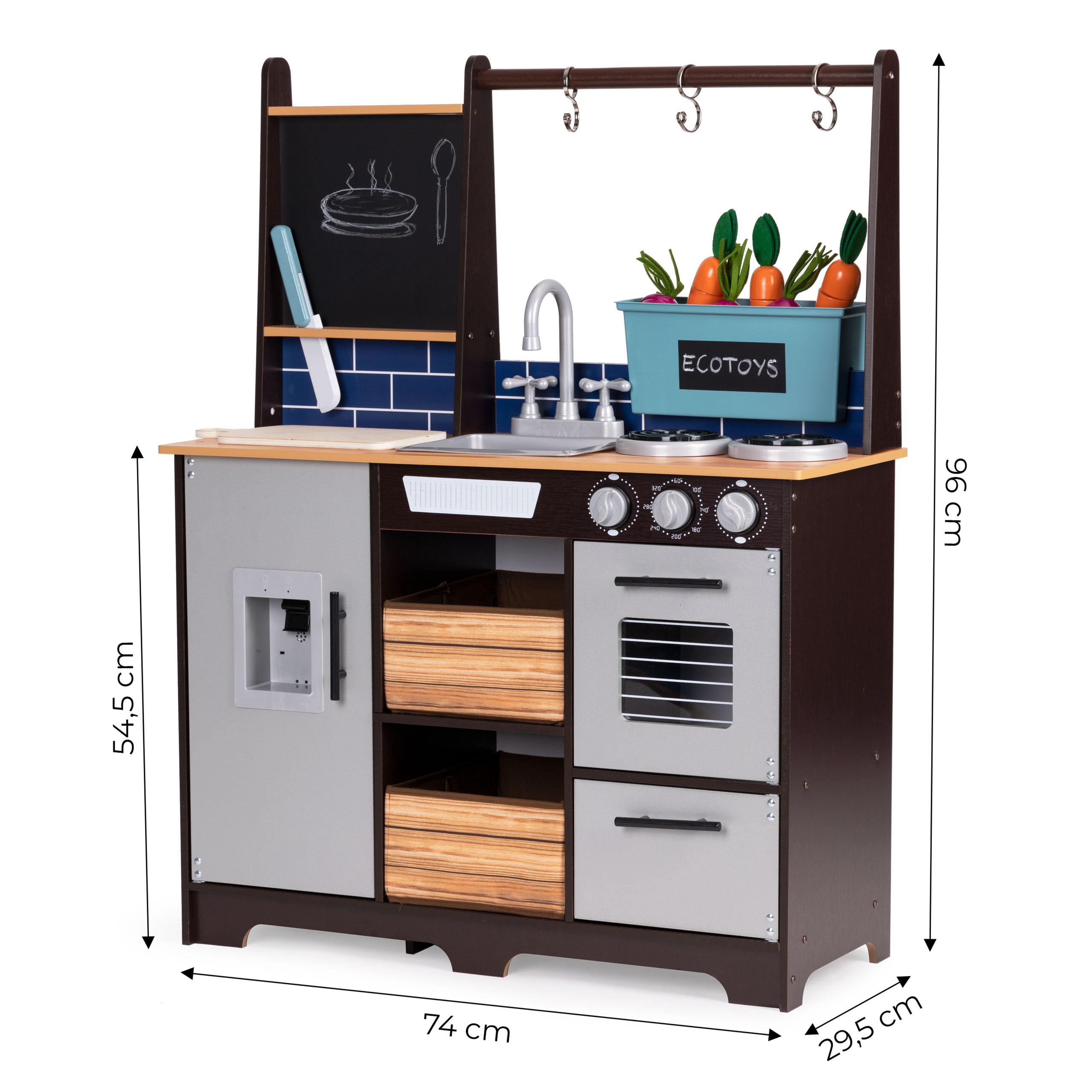 MEDINĖ VIRTUVĖLĖ SU PRIEDAIS- ECOTOYS