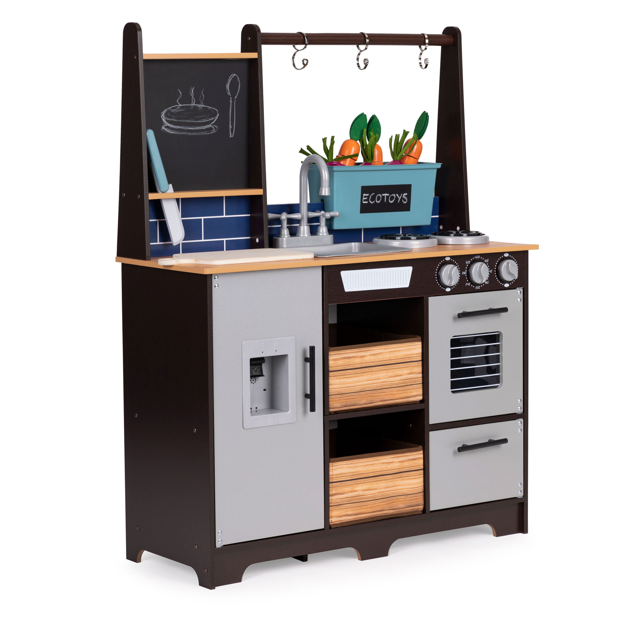 MEDINĖ VIRTUVĖLĖ SU PRIEDAIS- ECOTOYS