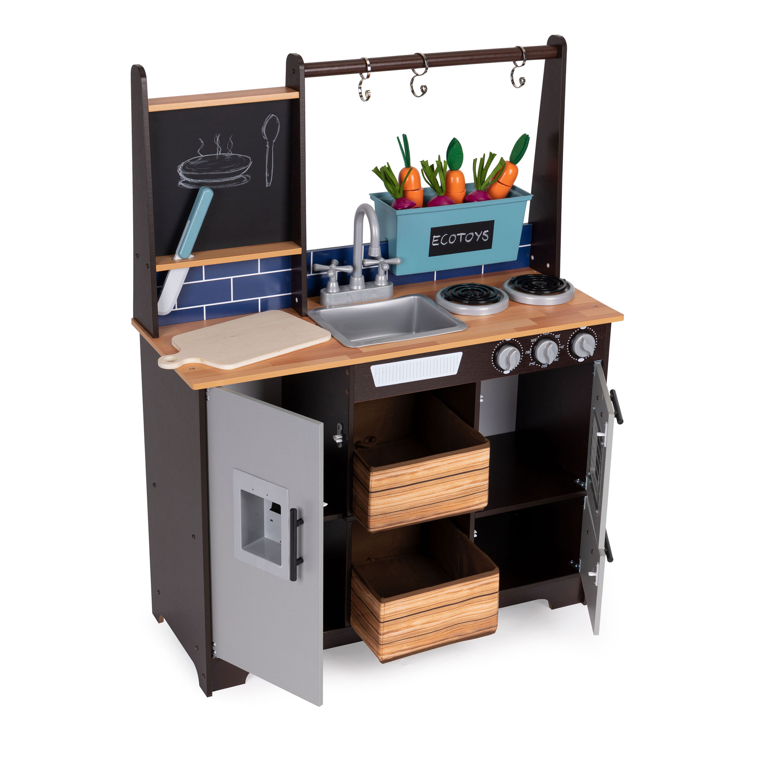 MEDINĖ VIRTUVĖLĖ SU PRIEDAIS- ECOTOYS