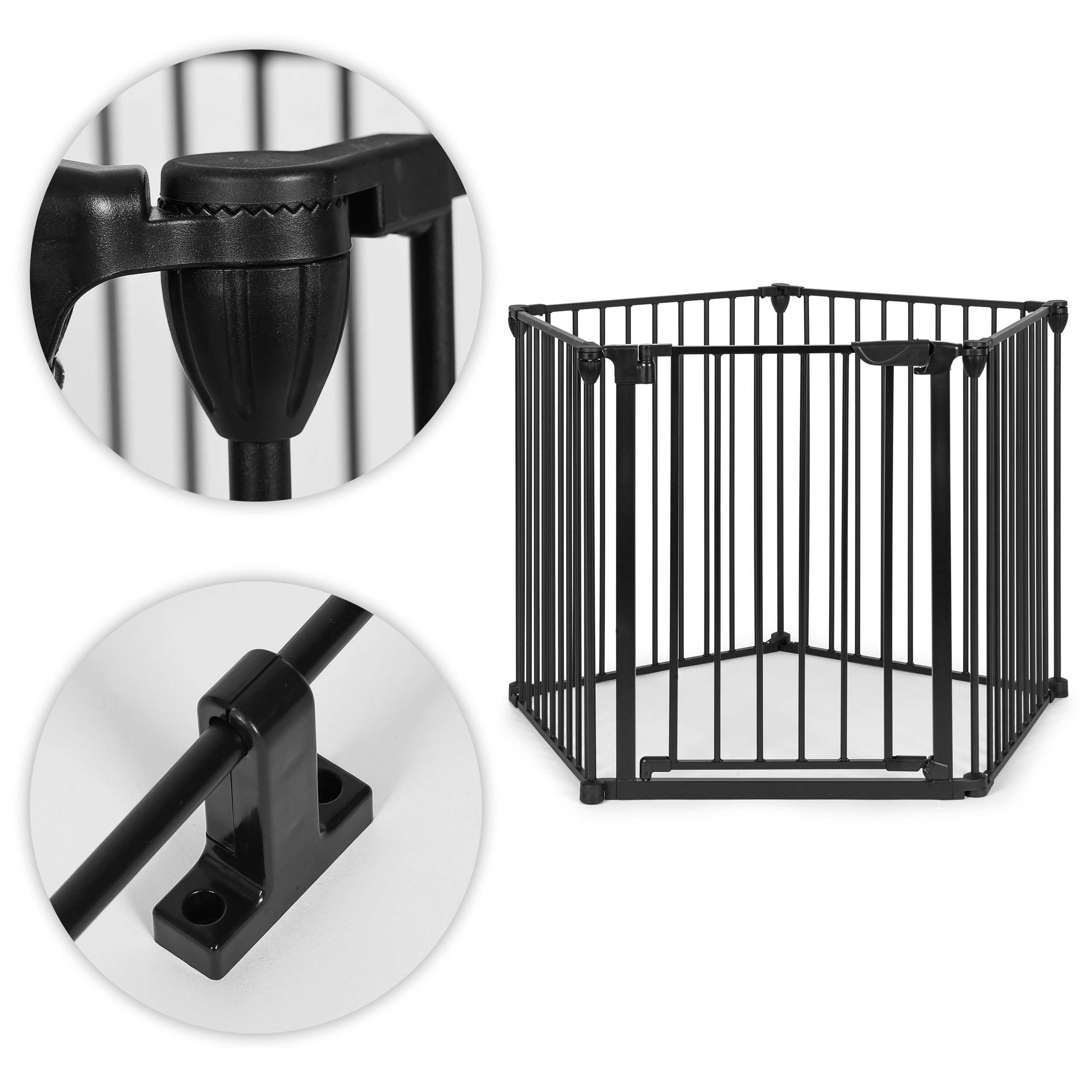 Apsauginė tvorelė, 60 cm, metalinė, juoda, ECOTOYS