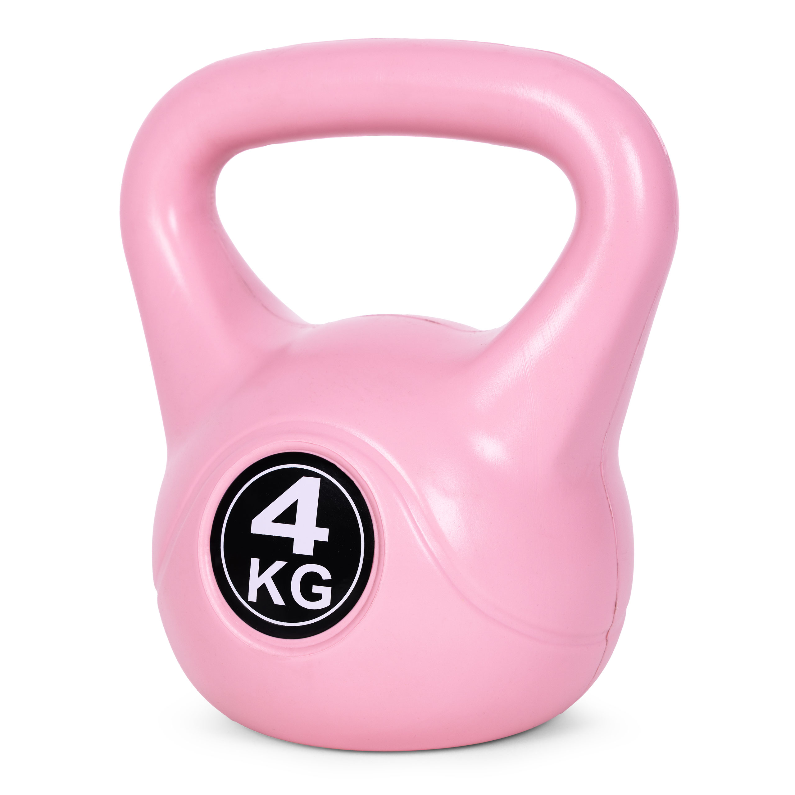 Kettlebell 4 kg, treniruoklis, hantelis, svarmuo, rožinis, ModernHome
