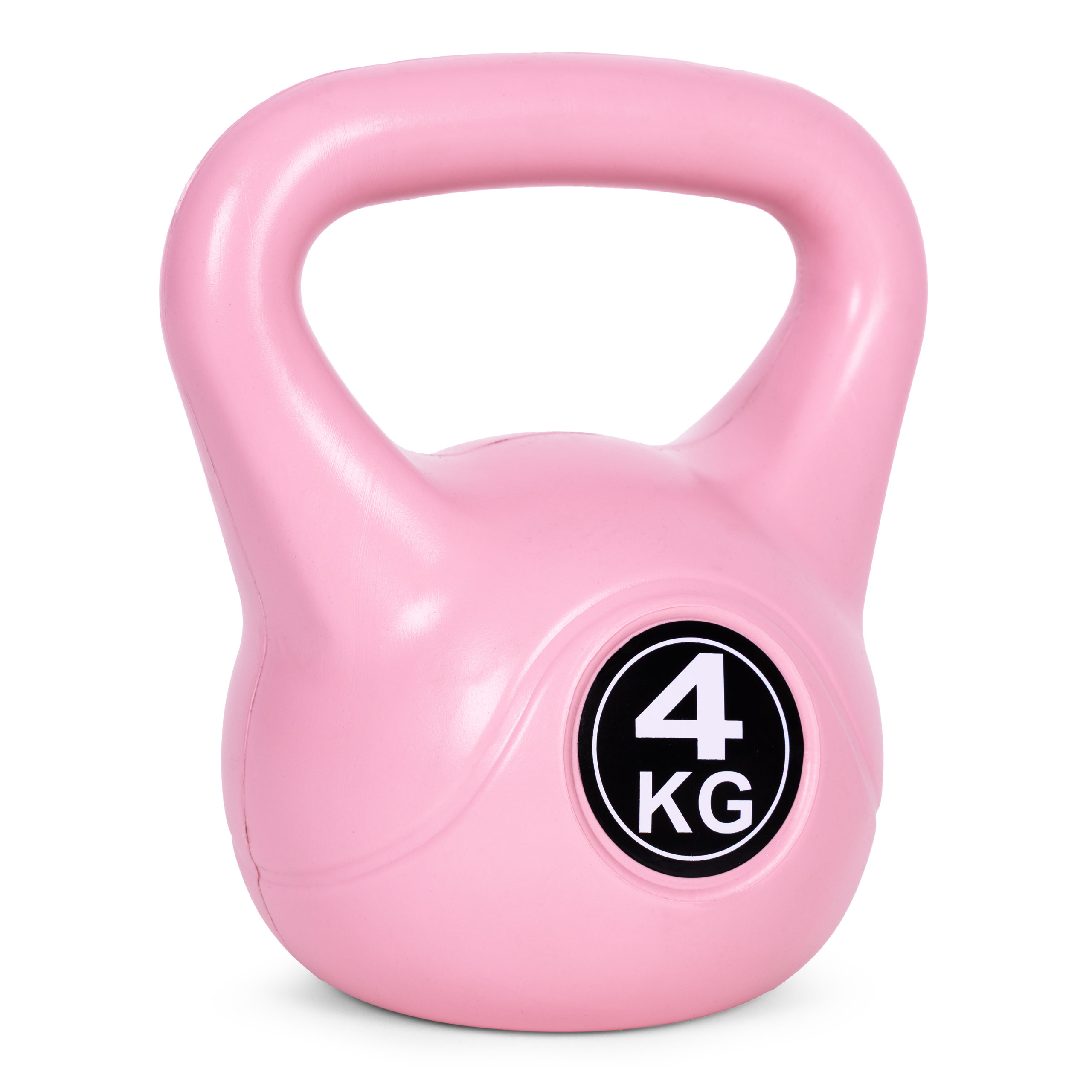 Kettlebell 4 kg, treniruoklis, hantelis, svarmuo, rožinis, ModernHome