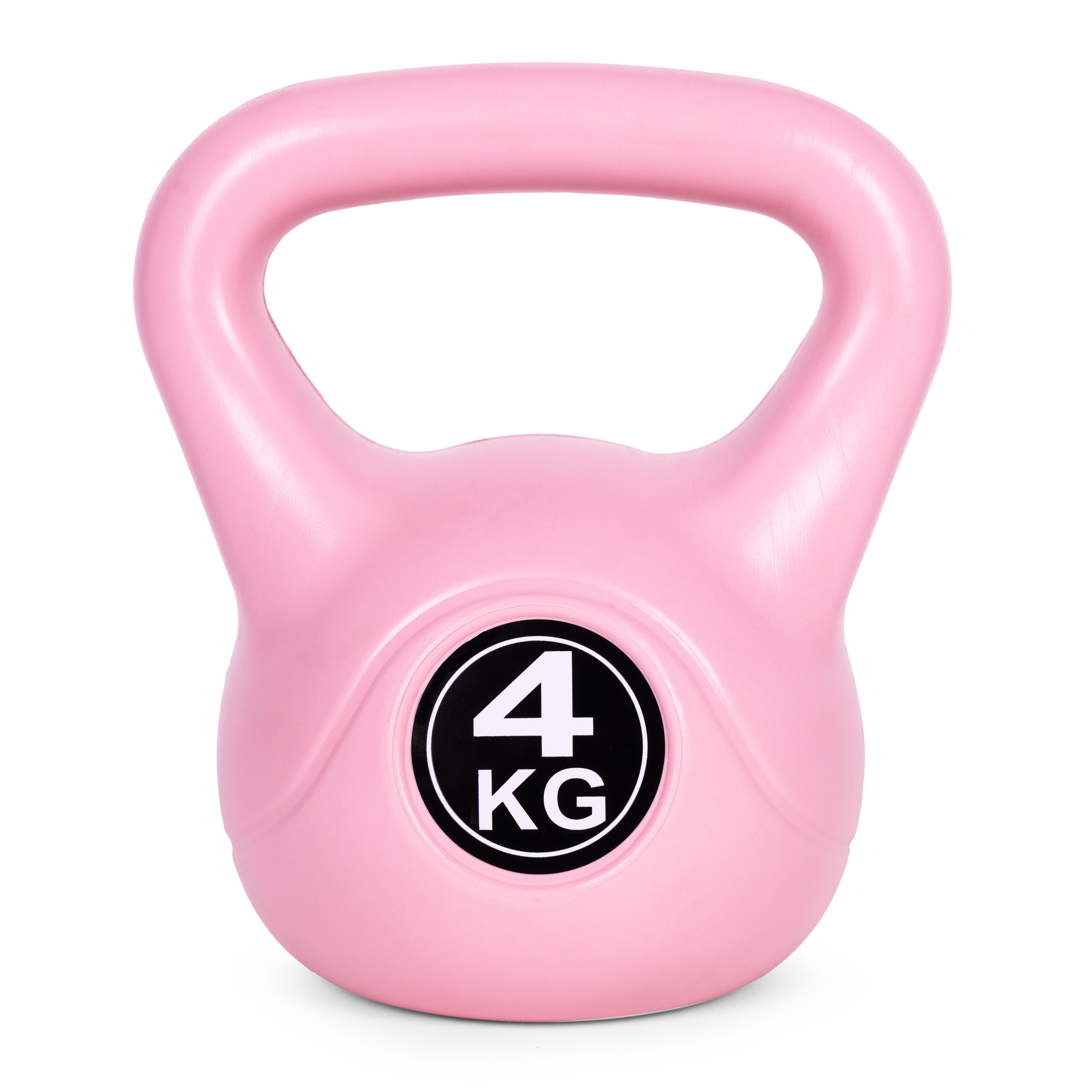 Kettlebell 4 kg, treniruoklis, hantelis, svarmuo, rožinis, ModernHome