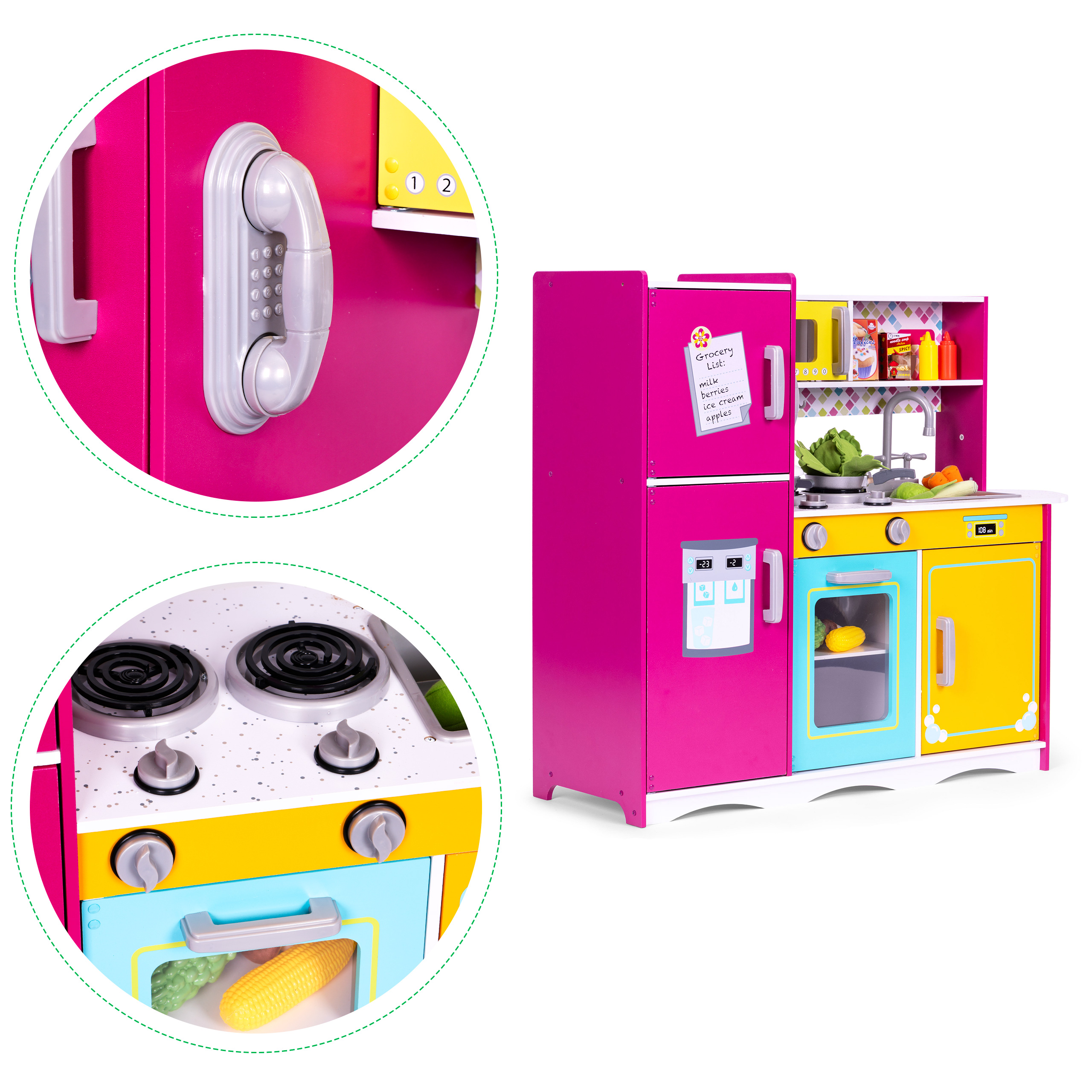 Medinis vaikiškas virtuvės komplektas - ECOTOYS
