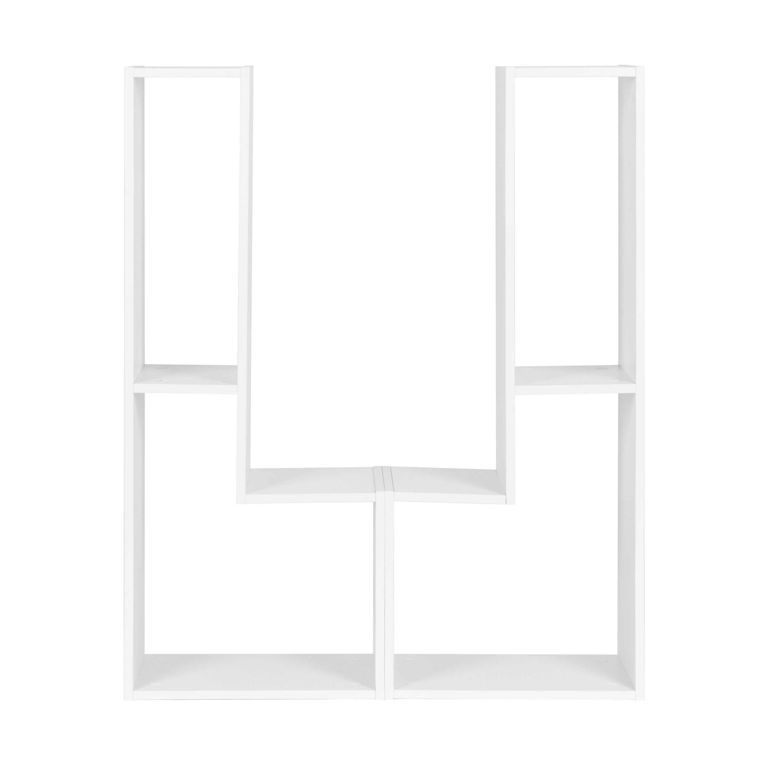 Moderni modulinė geometrinė knygų spinta, 4 lentynos, modernhome