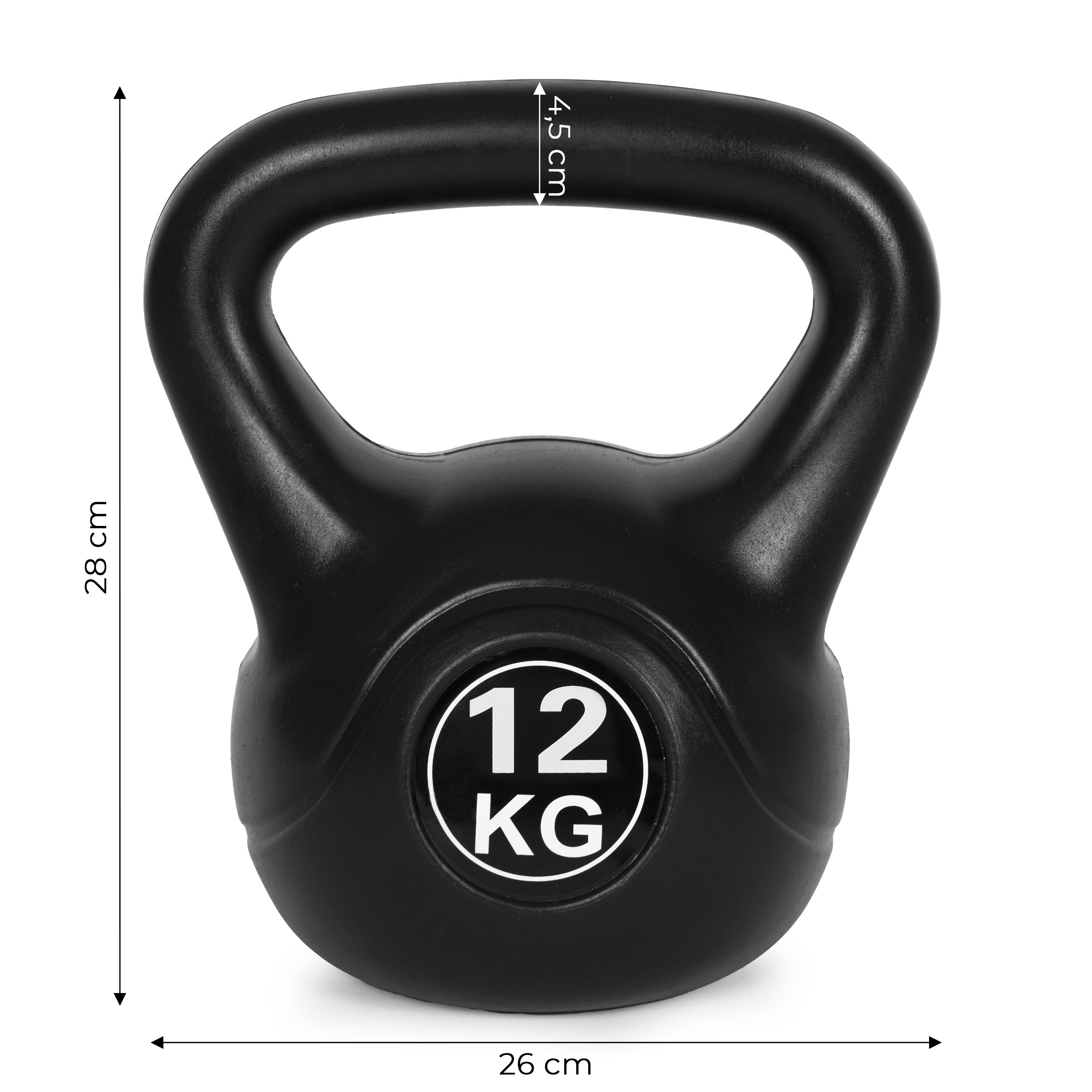 Kettlebell 12 kg, treniruoklis, hantelis, svarmuo, ModernHome