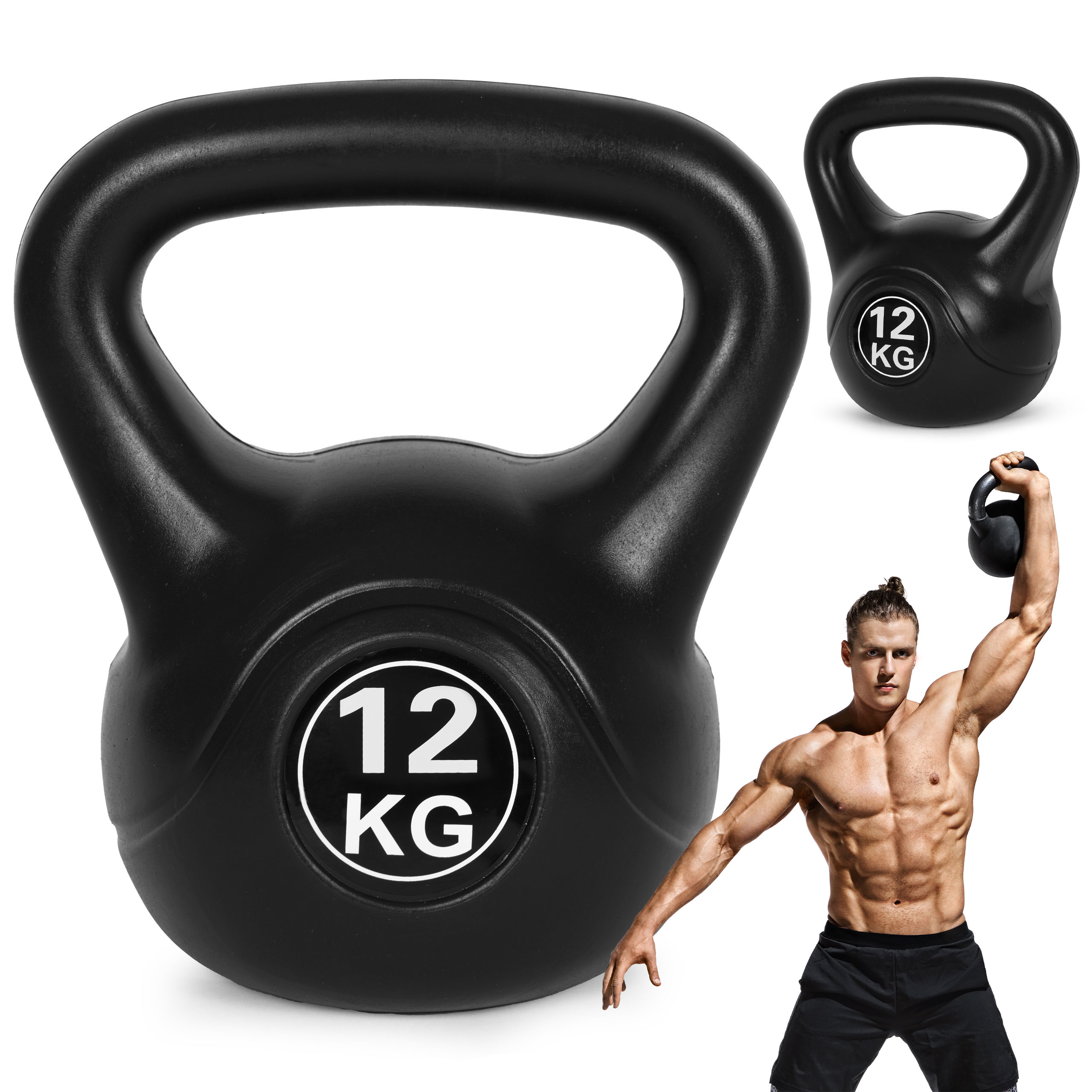 Kettlebell 12 kg, treniruoklis, hantelis, svarmuo, ModernHome