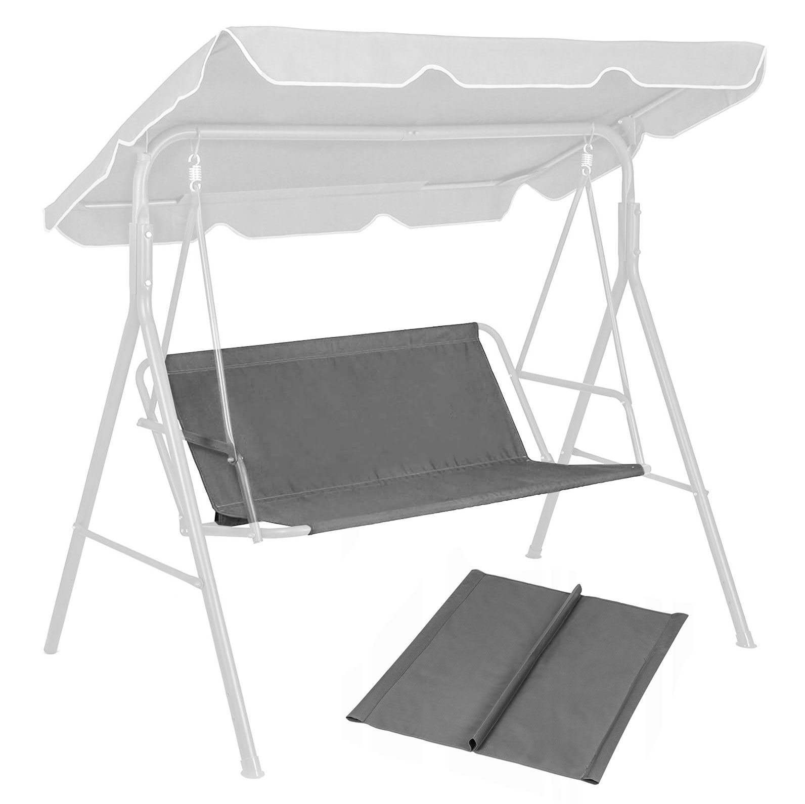 ModernHome sūpynių sėdynė, pilka, 120 cm x 93 cm