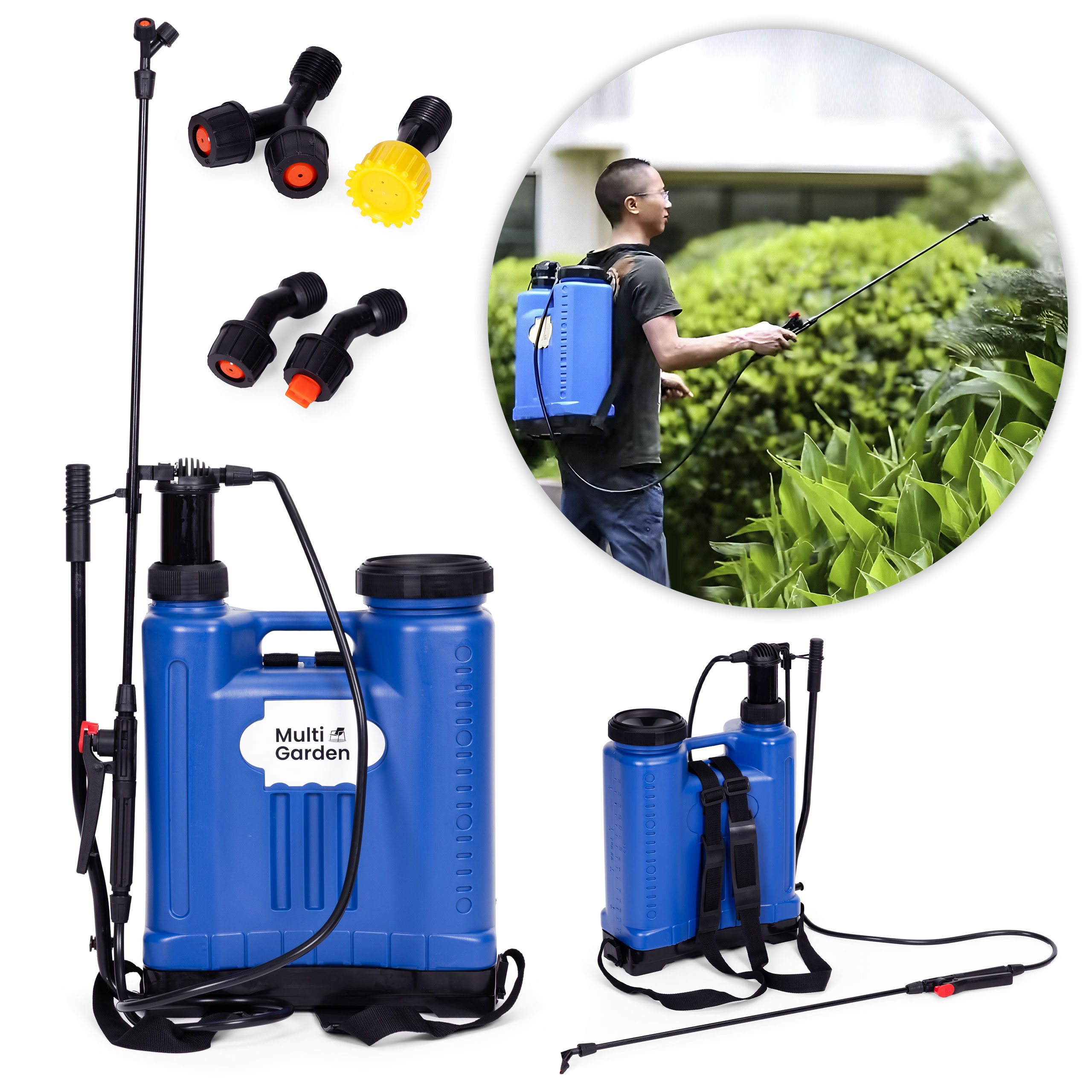 Sodo rankinis purkštuvas 2-4 barų multigarden, 16l.