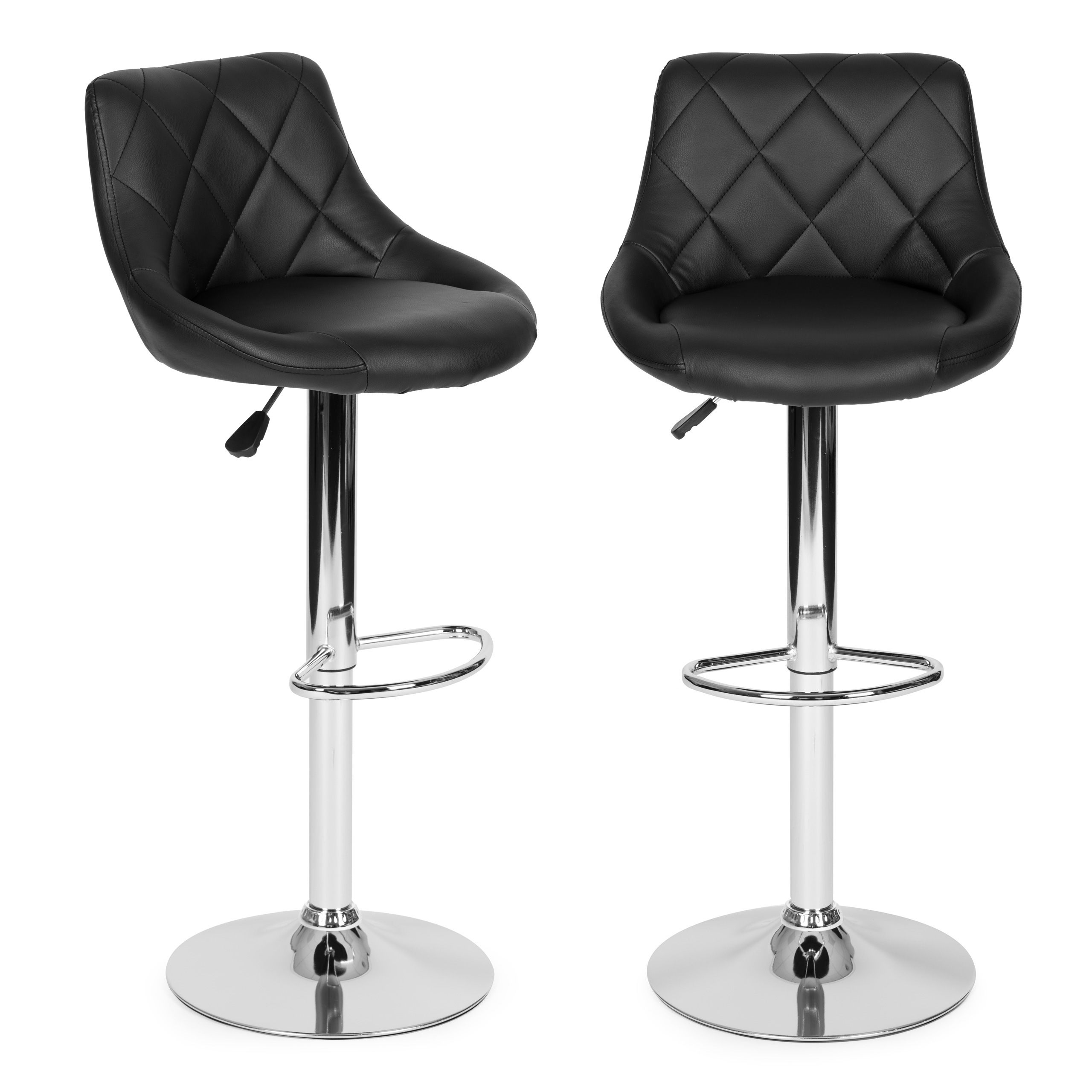 Modernhome baro kėdė pjjbs0022, juoda/chromo spalvos