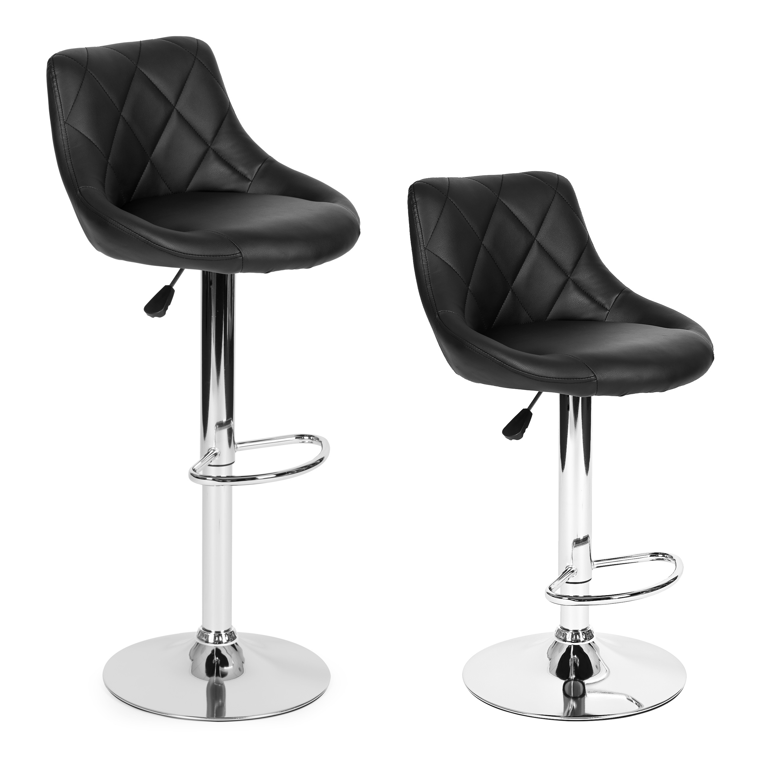Modernhome baro kėdė pjjbs0022, juoda/chromo spalvos