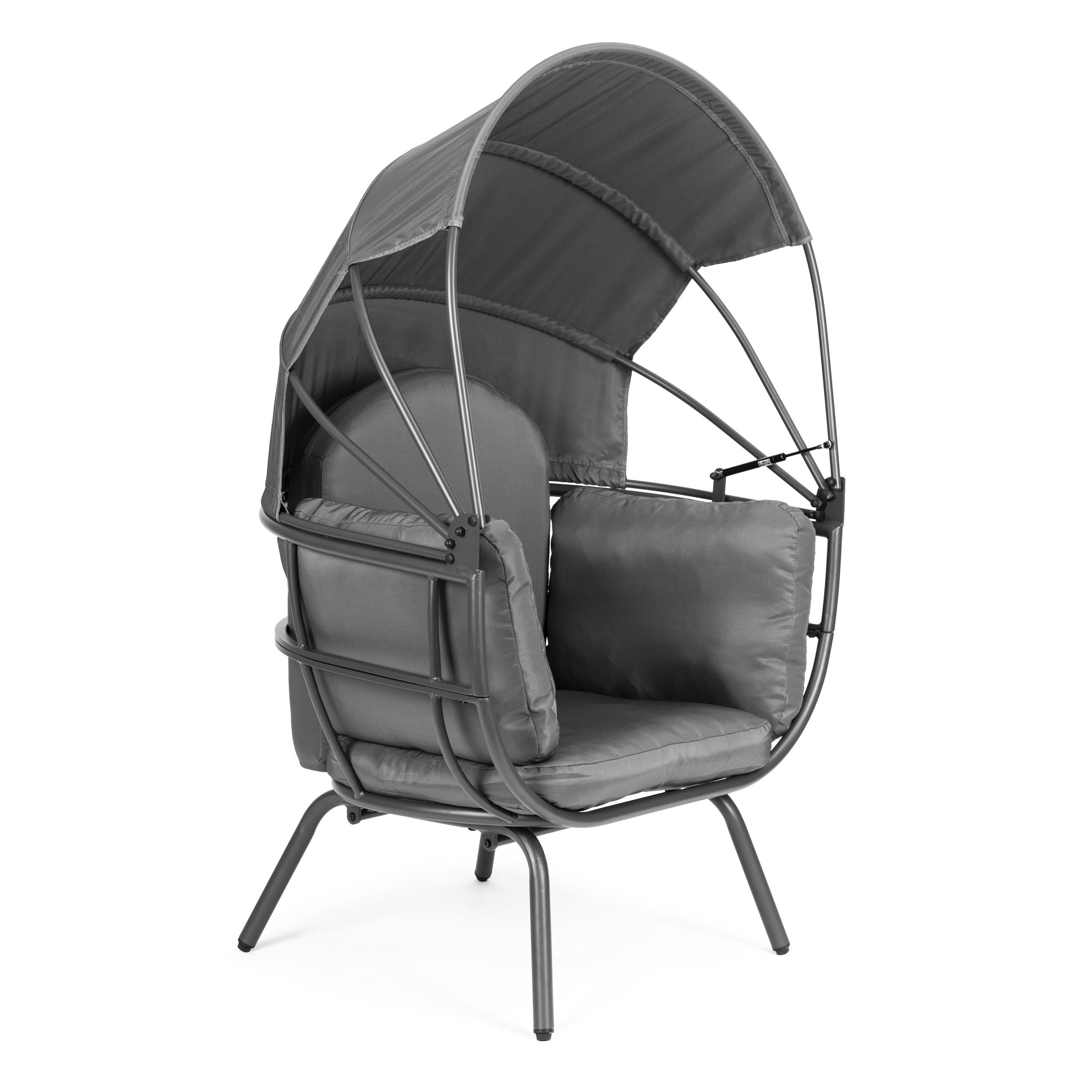 „cocoon“ sodo krėslas su sulankstomu baldakimu, pilkas modernhome
