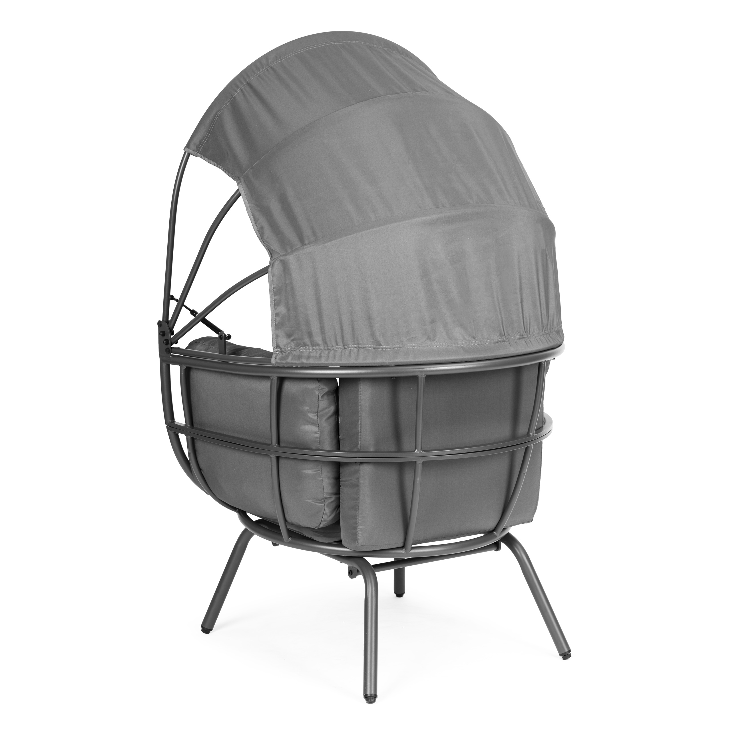 „cocoon“ sodo krėslas su sulankstomu baldakimu, pilkas modernhome