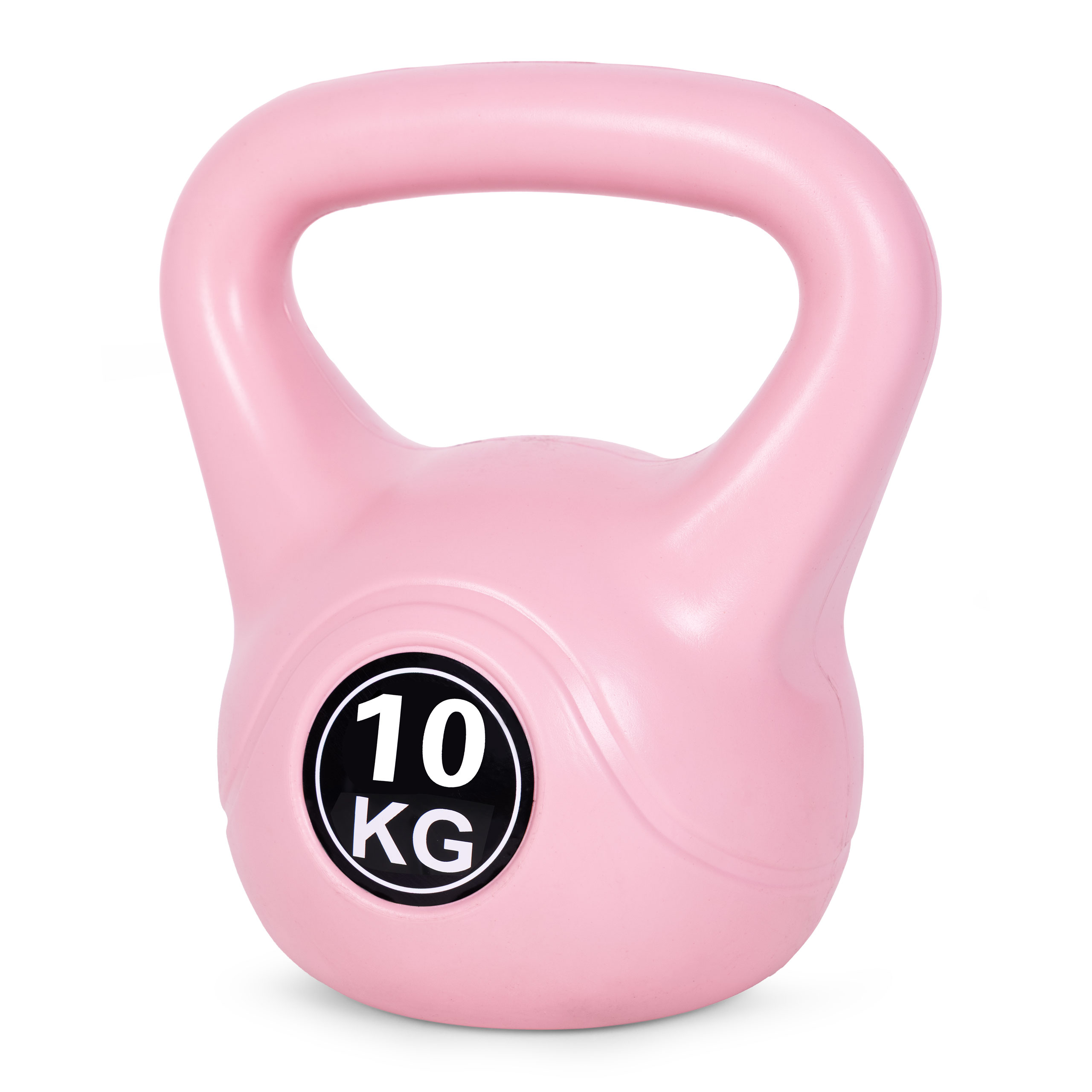 Kettlebell 10 kg, treniruoklis, hantelis, svarmuo, rožinis, ModernHome